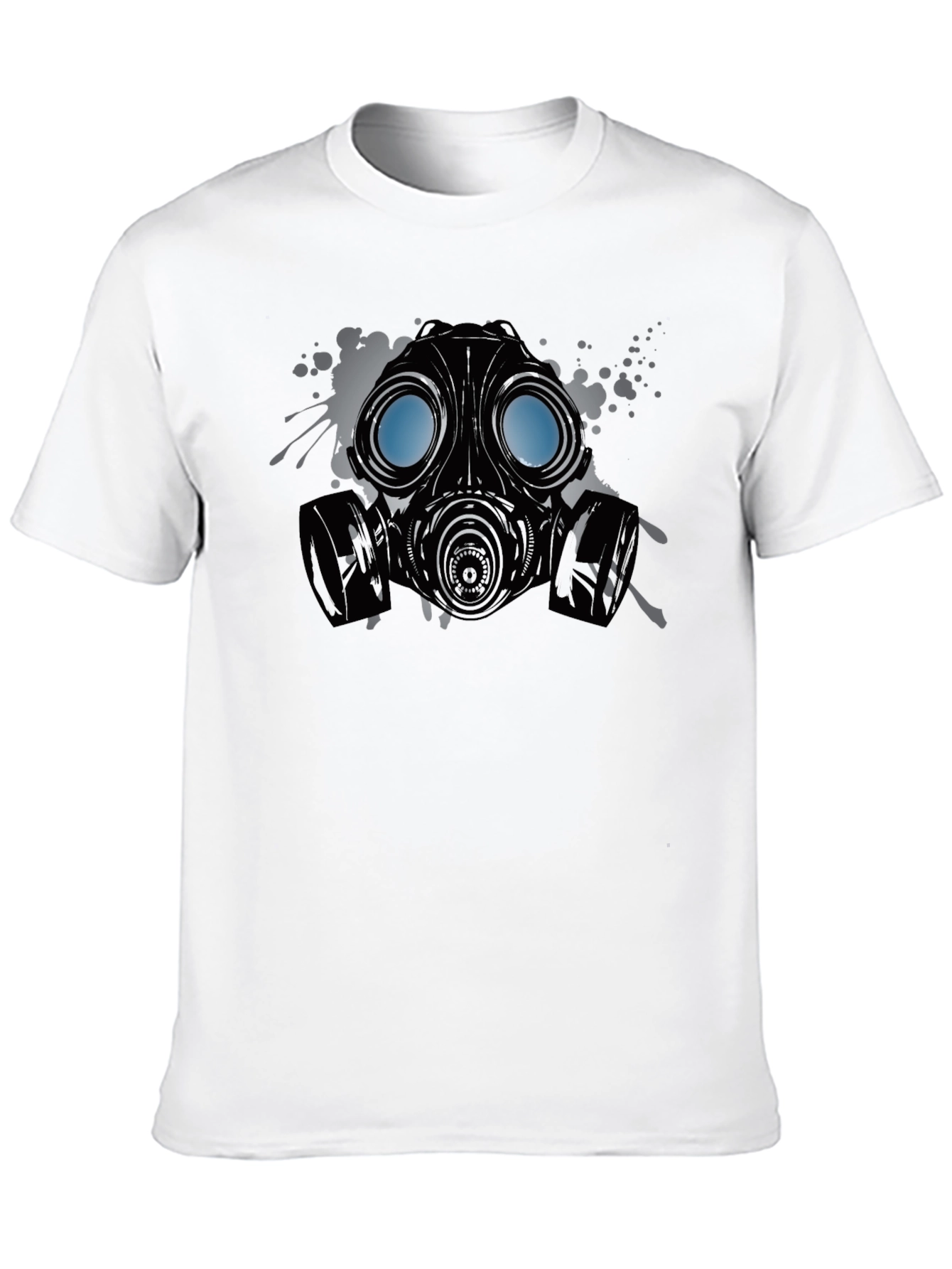 Black Gas Mask Graphic Tee - Protection Style view 10