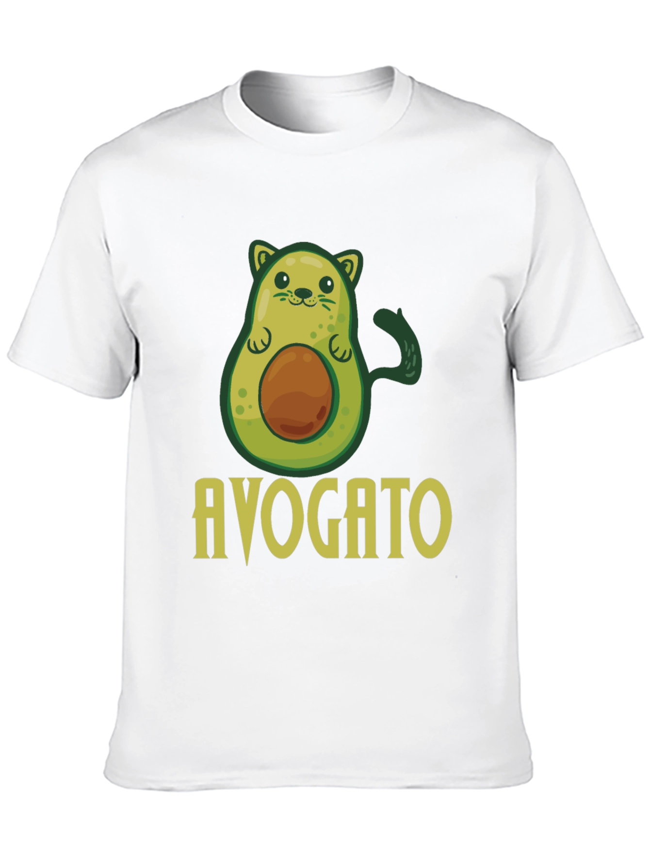Black Avogato T-Shirt - Avocado Cat Pun Graphic Tee view 10