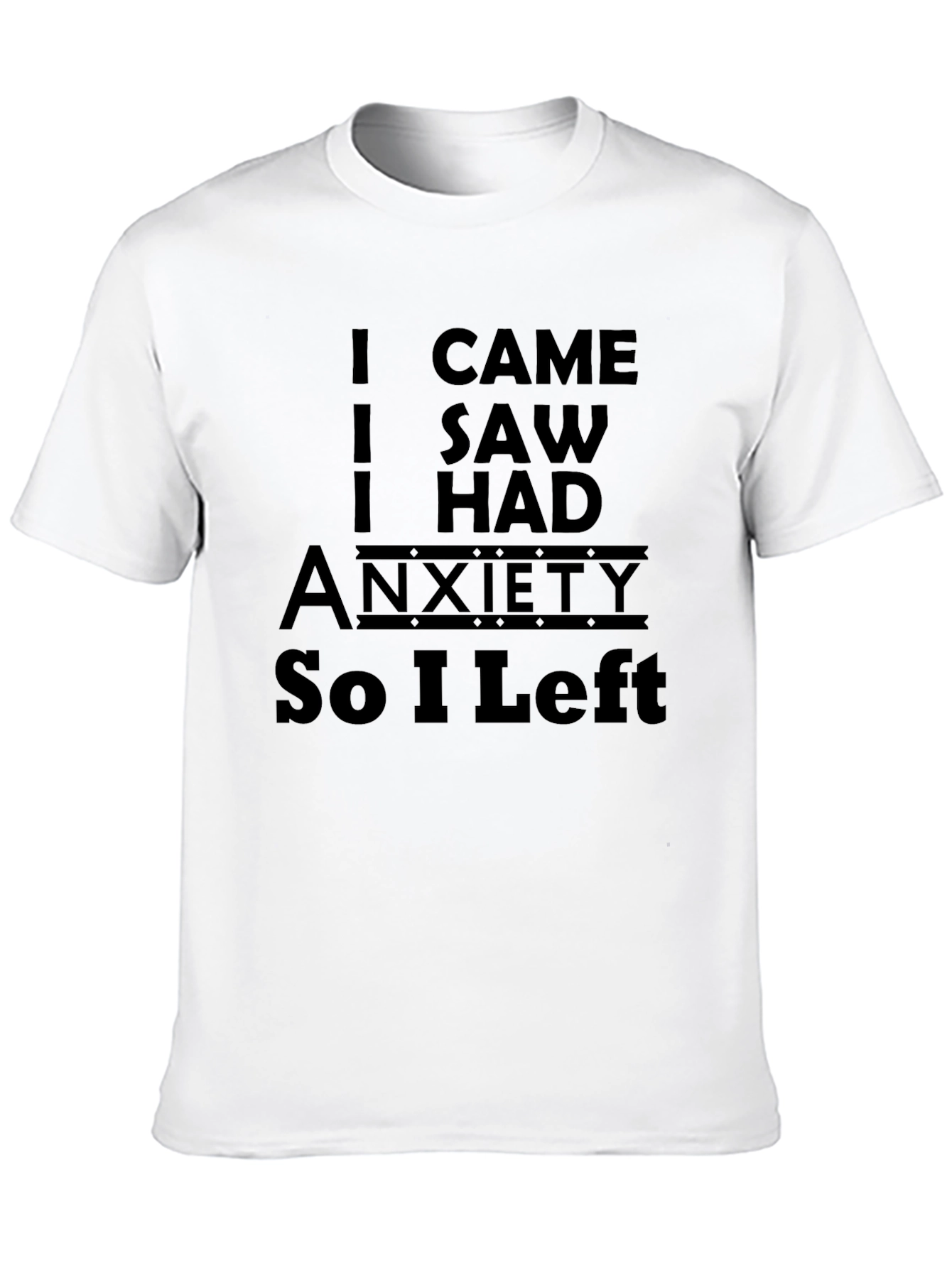 Black Anxiety Humor Black T-Shirt view 10