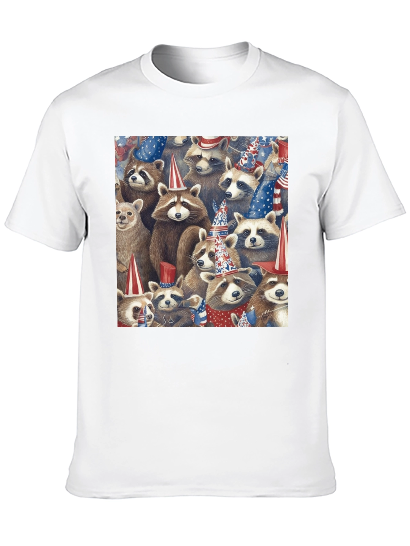 Black Patriotic Raccoon T-Shirt view 10