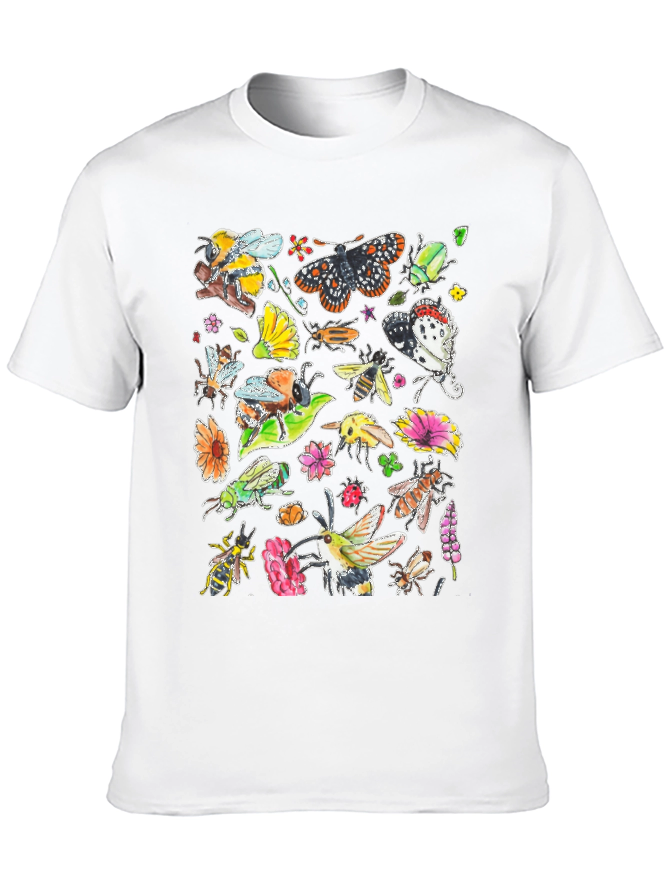 Black Nature Insects Black T-Shirt view 10