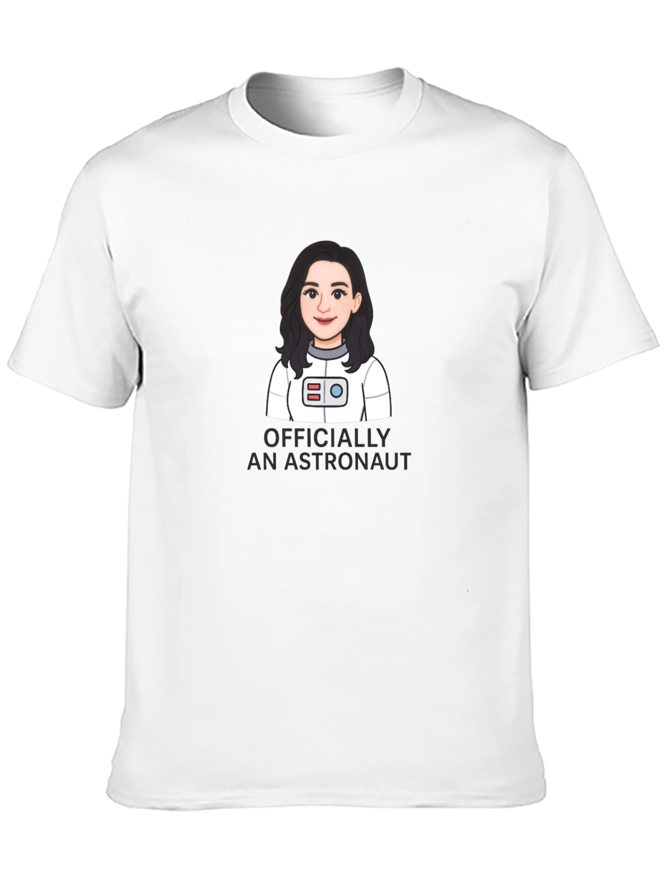 Black Officially An Astronaut Cartoon Graphic Tee view 10