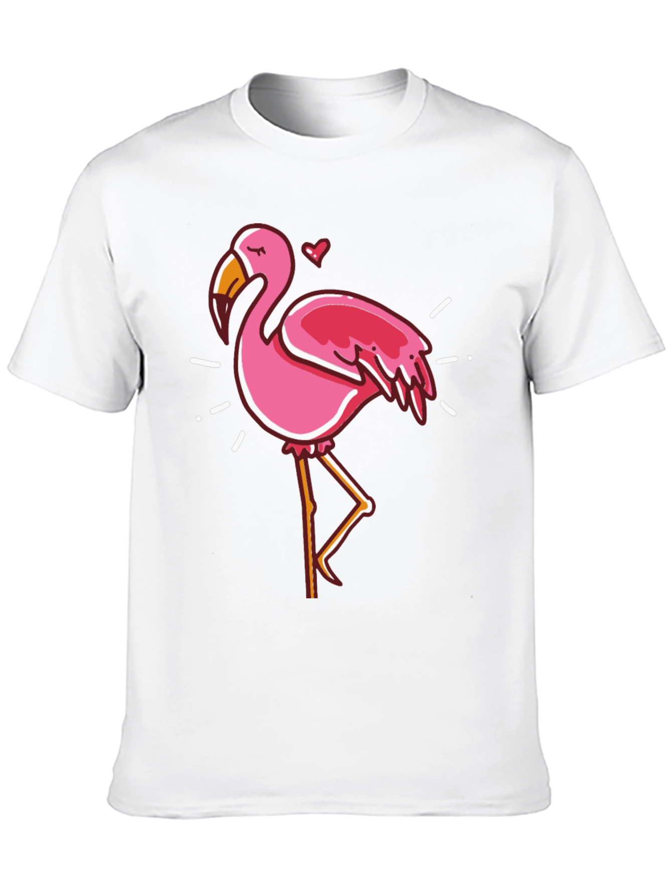 Black Fun Flamingo Graphic Black T-Shirt view 10