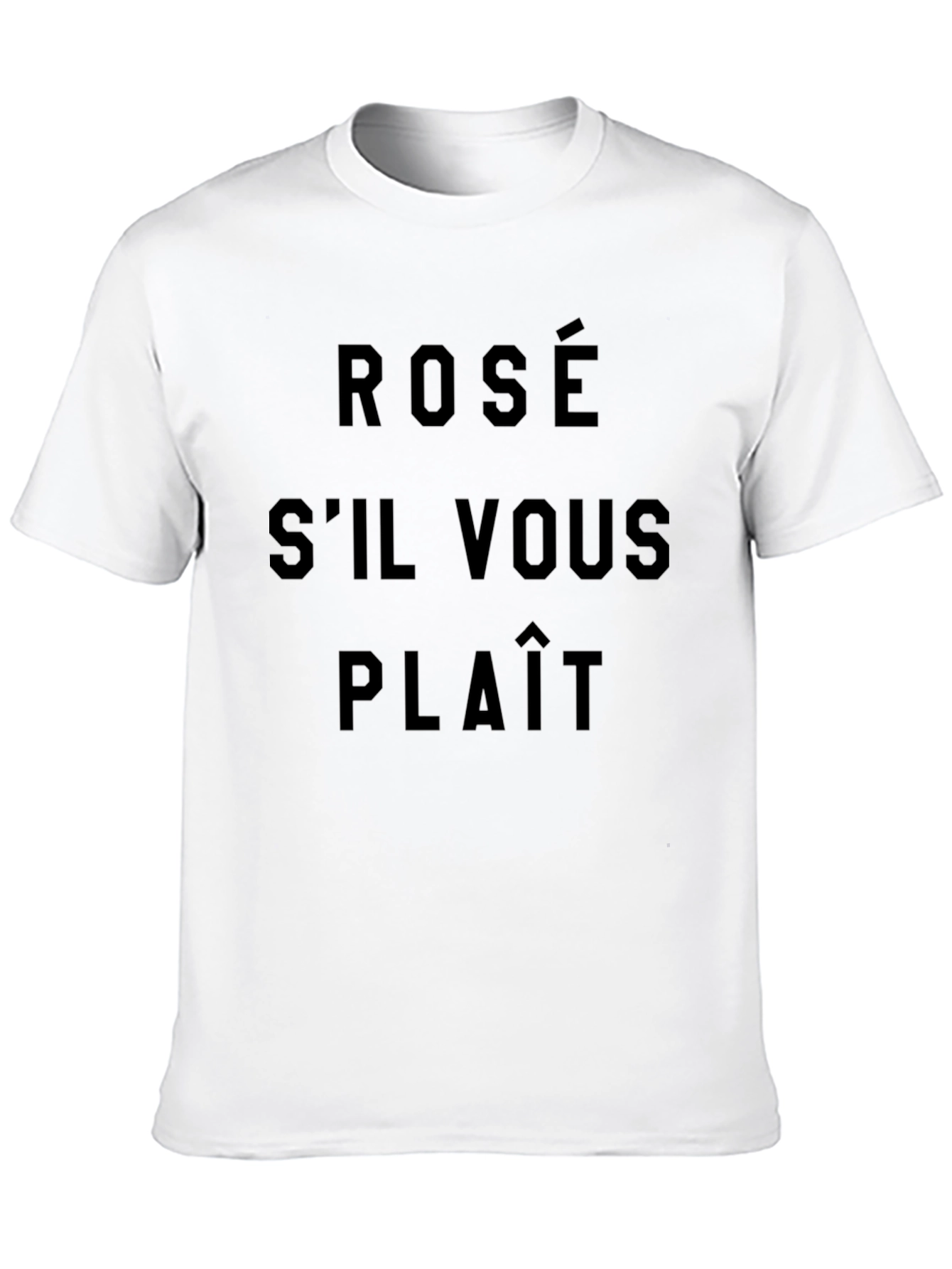 Black Rosé S'il Vous Plaît T-Shirt - Stylish French Saying Tee view 10