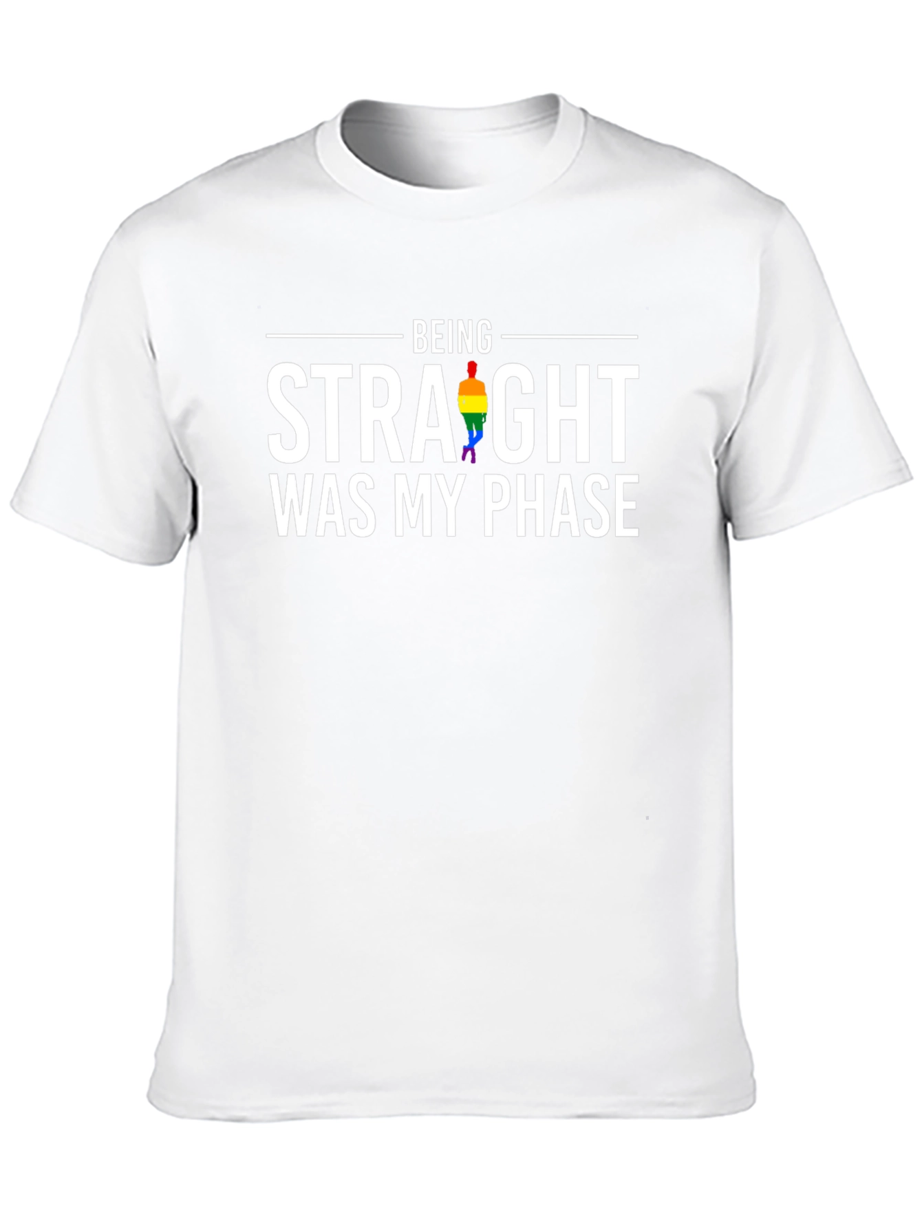 Black Being Straight Was My Phase Gay Pride T-Shirt view 10