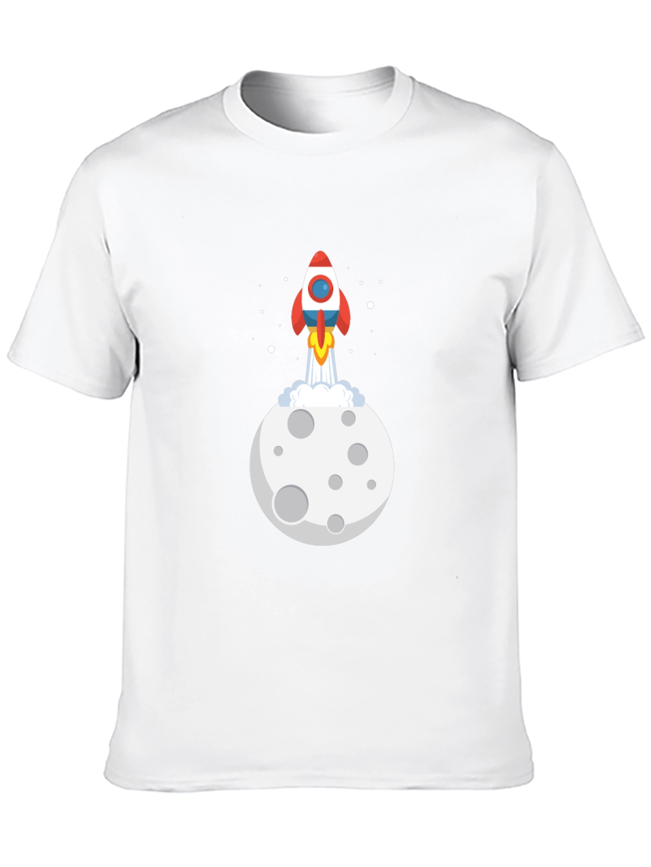 Black Rocket Moon Graphic Black T-Shirt view 10