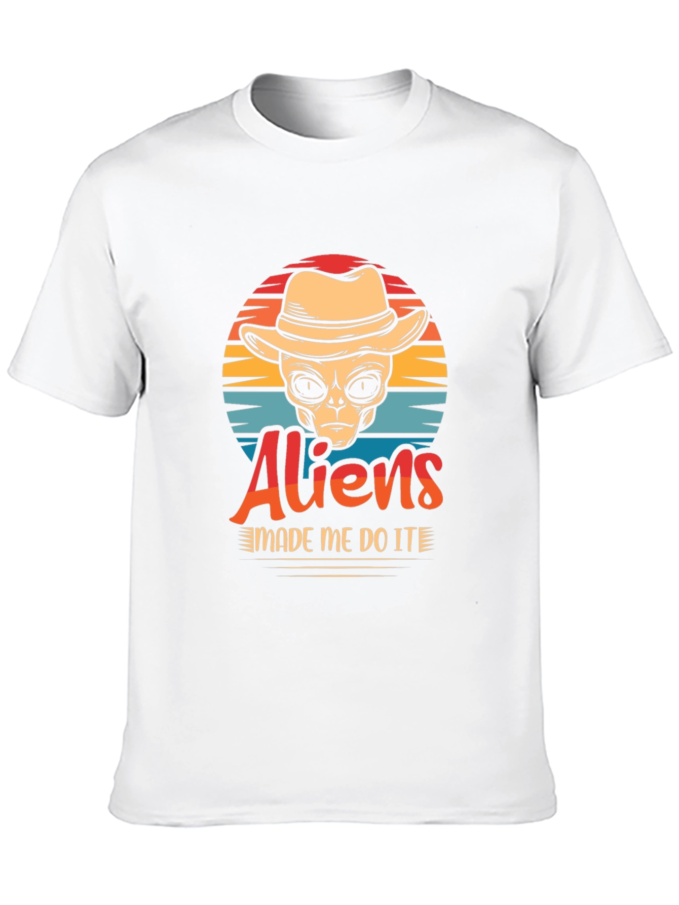 Black Aliens Made Me Do It T-Shirt - Funny Graphic Tee view 10