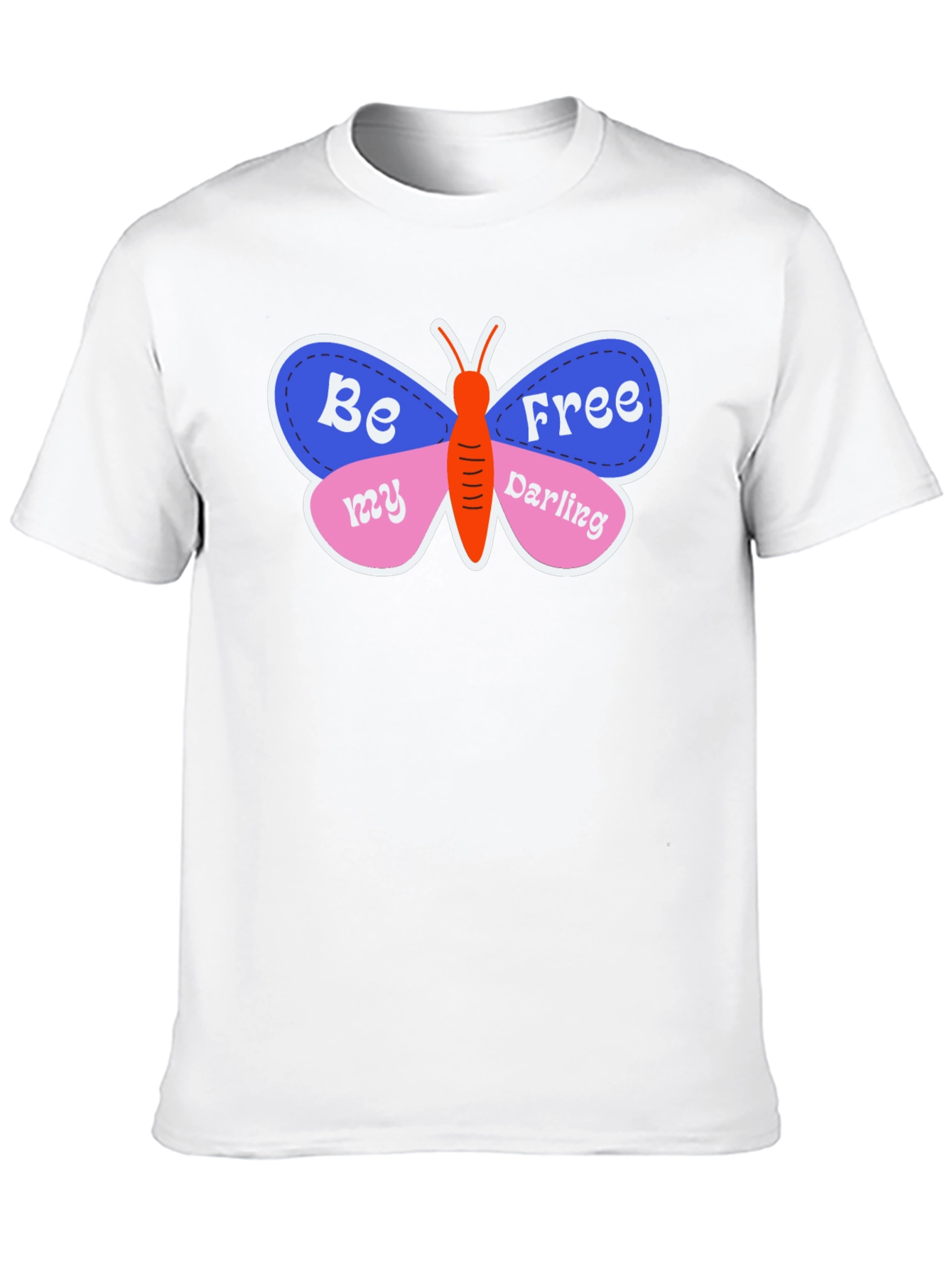 Black Be Free Butterfly Graphic T-Shirt - Stylish & Unique! view 10