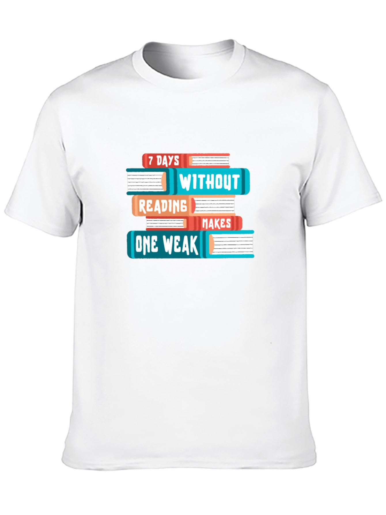 Black Book Lover T-Shirt - 7 Days Without Reading Makes One Weak Funny Tee view 10