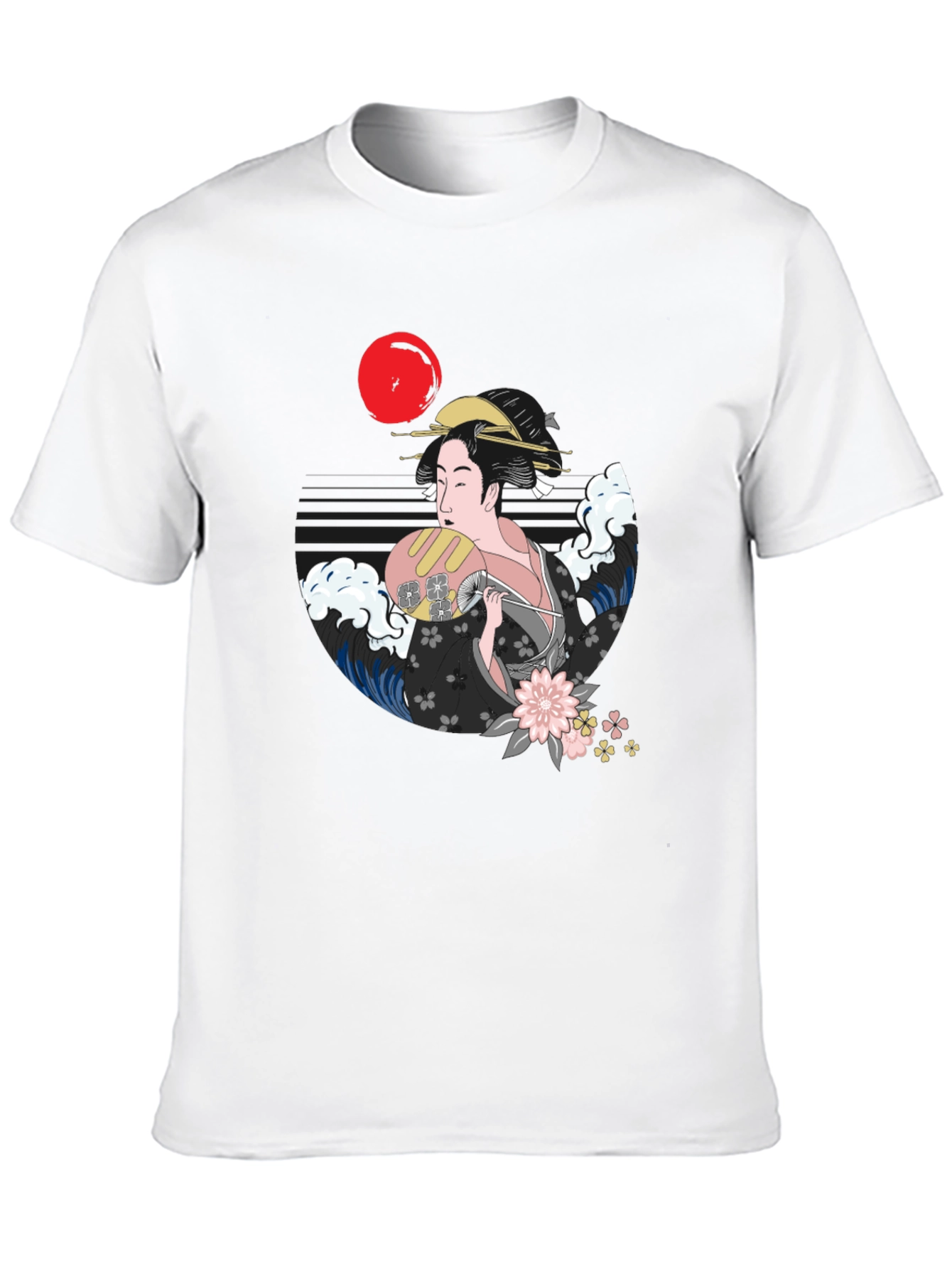 Black Geisha Graphic Black T-Shirt view 10