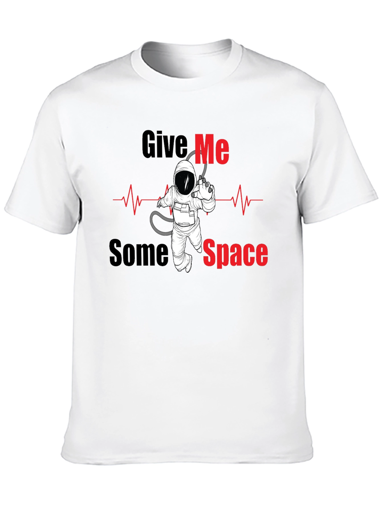 Black Give Me Space T-Shirt - Astronaut Graphic Tee view 10