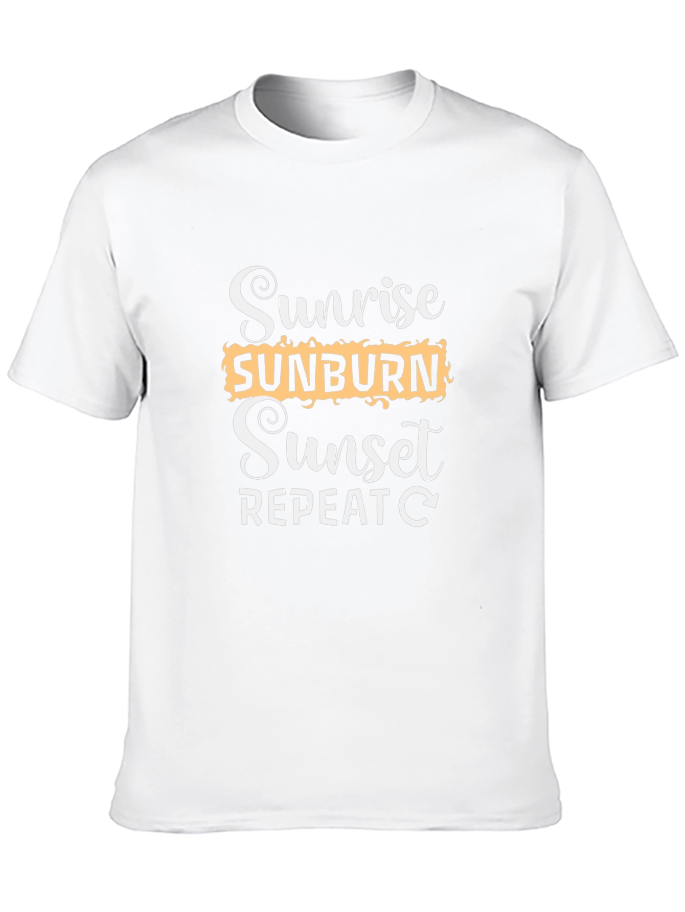 Black Sunrise Sunburn Sunset Repeat T-Shirt view 10
