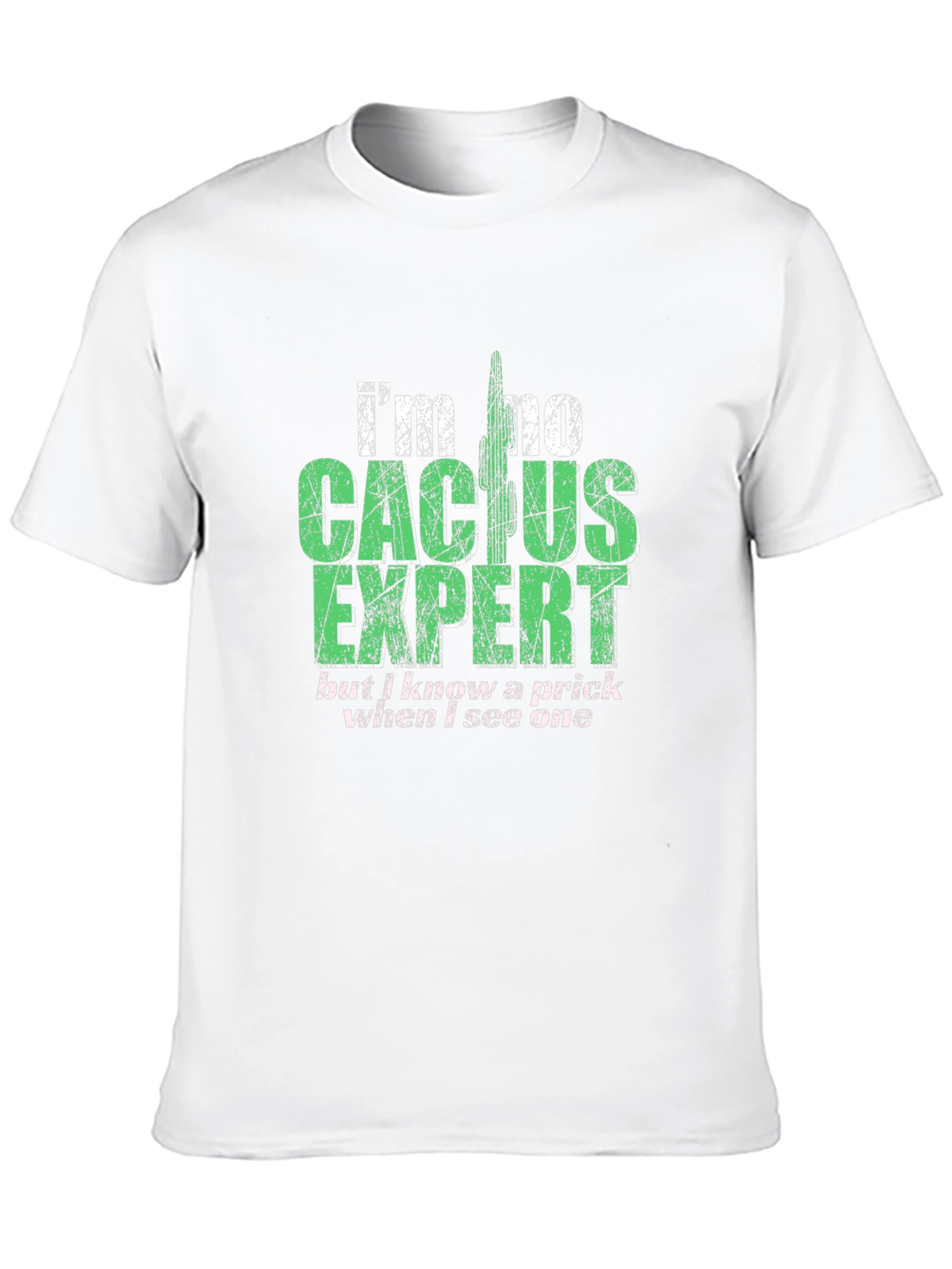 Black Cactus Expert Graphic T-Shirt - Funny Sarcastic Tee view 10