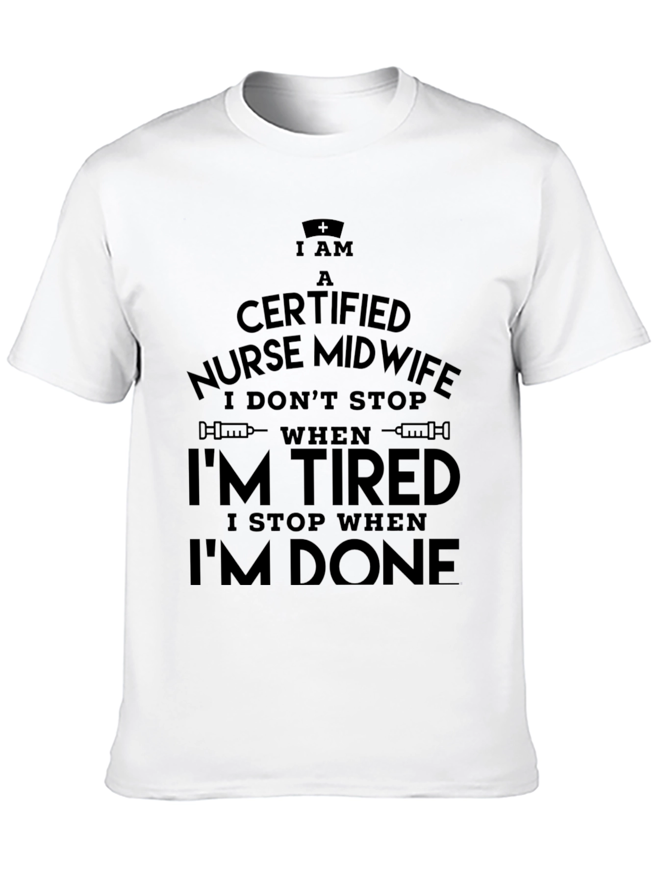Black Certified Nurse Midwife Black T-Shirt view 10