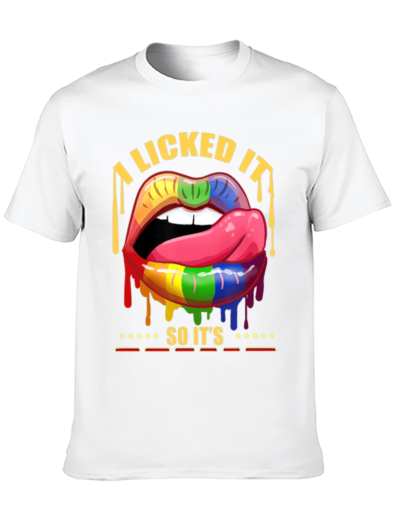 Black Rainbow Lips Pride T-Shirt view 10