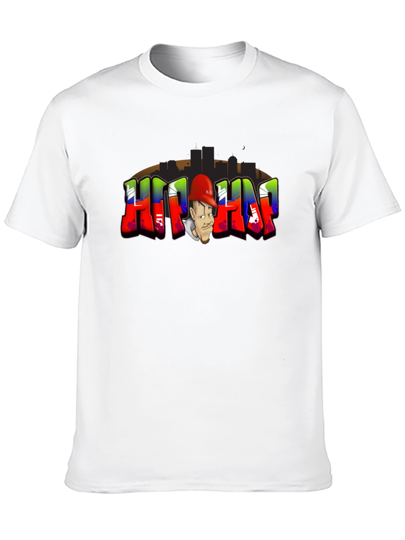 Black Hip Hop Cartoon Graphic Black T-Shirt view 10