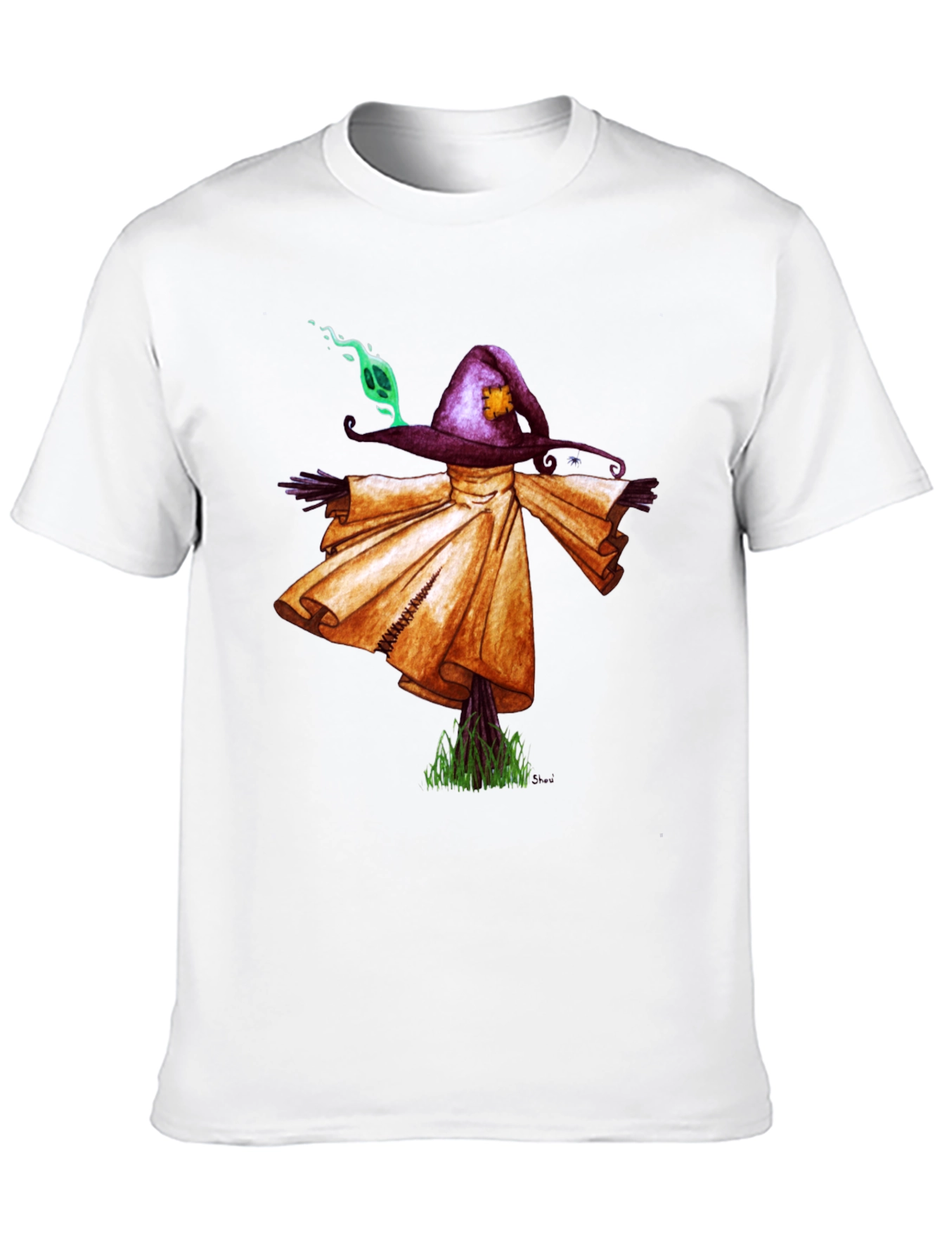 Black Scarecrow Graphic Tee - Spooky Season Style view 10