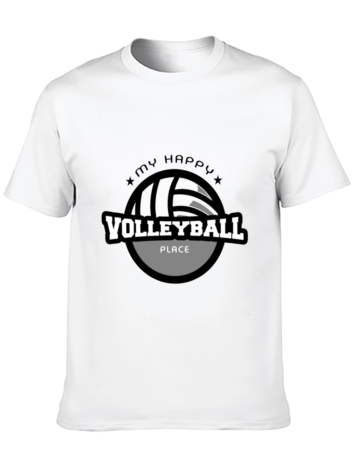 Black Volleyball T-Shirt - My Happy Place view 10