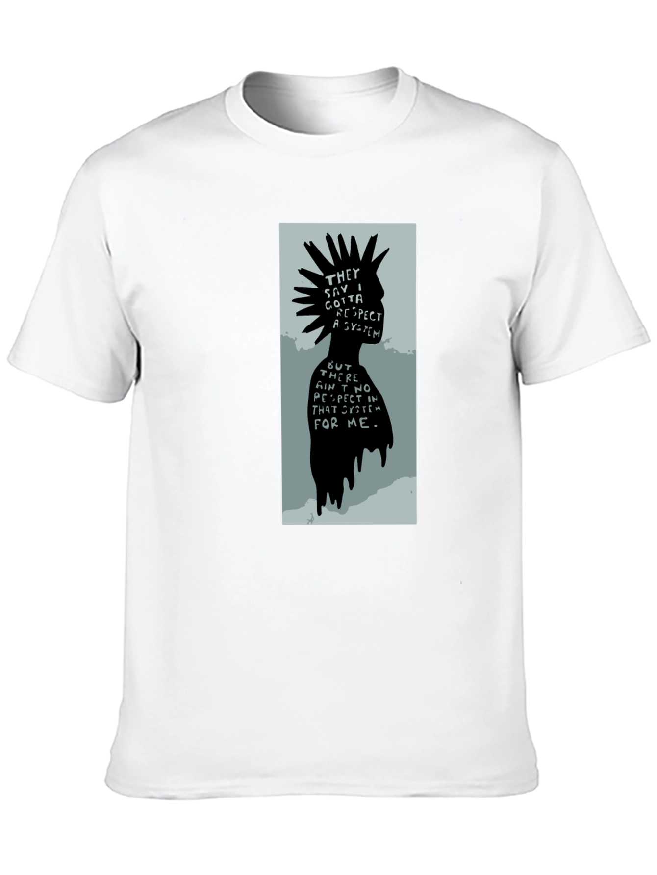 Black Statement Punk T-Shirt - Respect System view 10