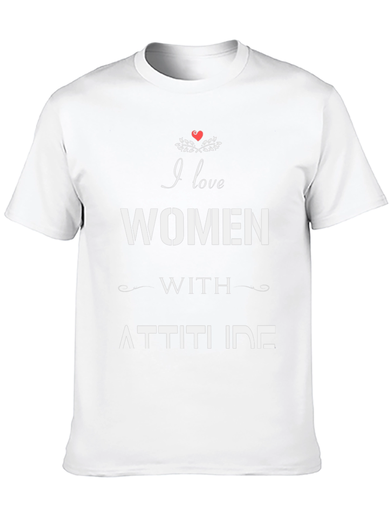 Black I Love Women with Attitude Graphic T-Shirt view 10