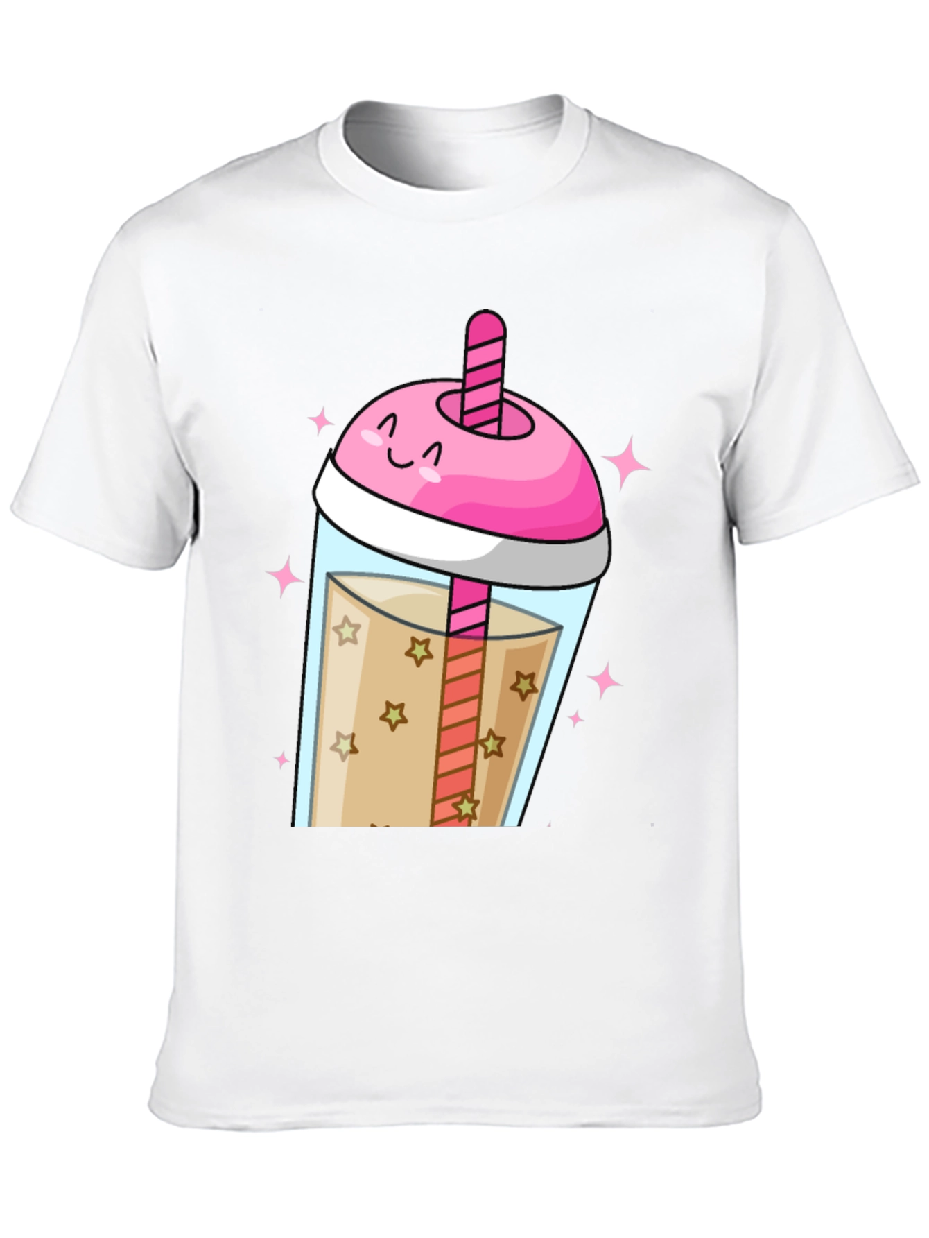 Black Kawaii Bubble Tea Graphic Tee view 10