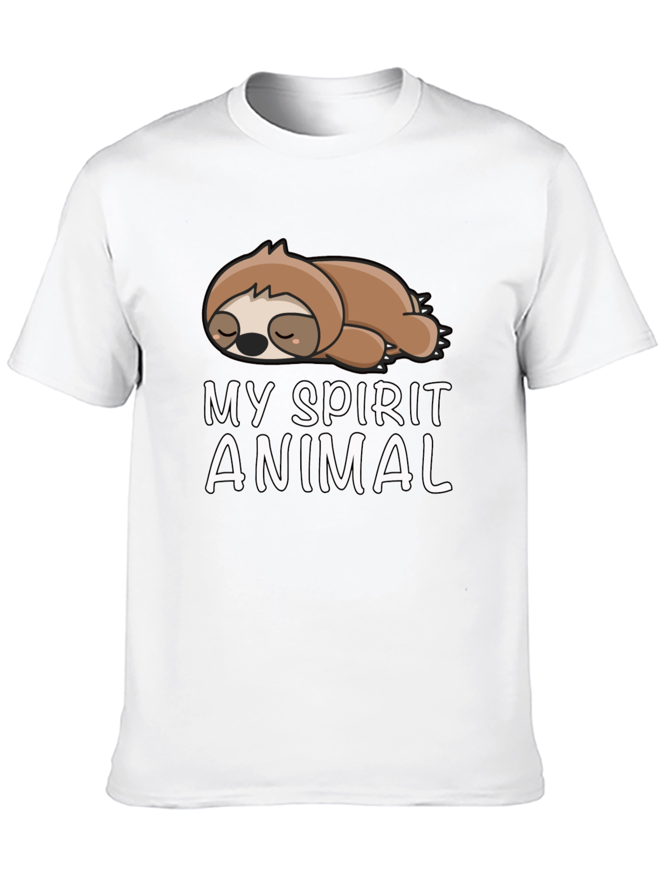 Black Sloth Spirit Animal T-Shirt view 10