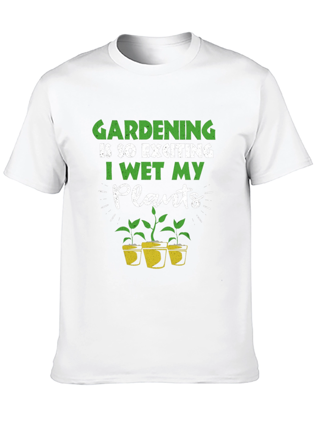 Black Gardening T-Shirt: I Wet My Plants view 10