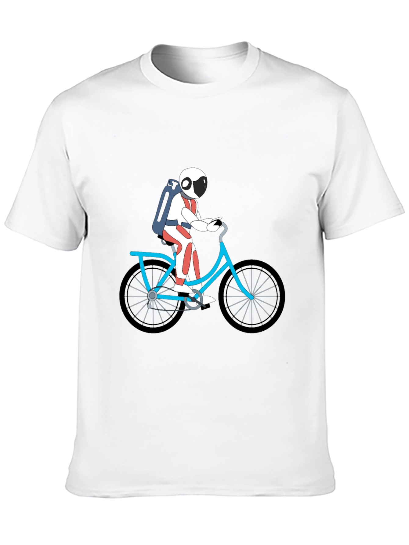 Black Astronaut on Bike Graphic Tee - Black view 10