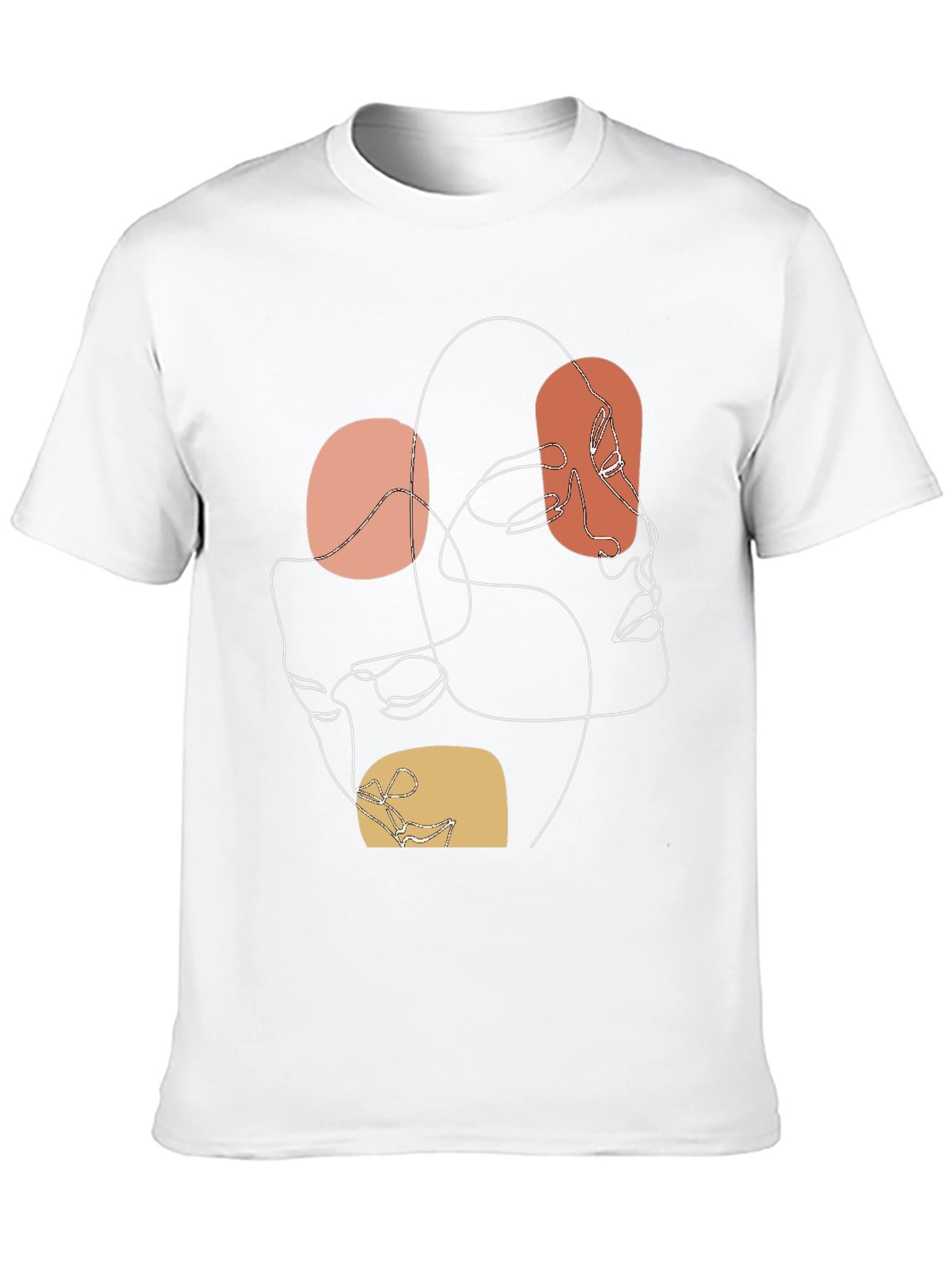 Black Abstract Line Art Graphic Tee - Modern Minimalist Design view 10