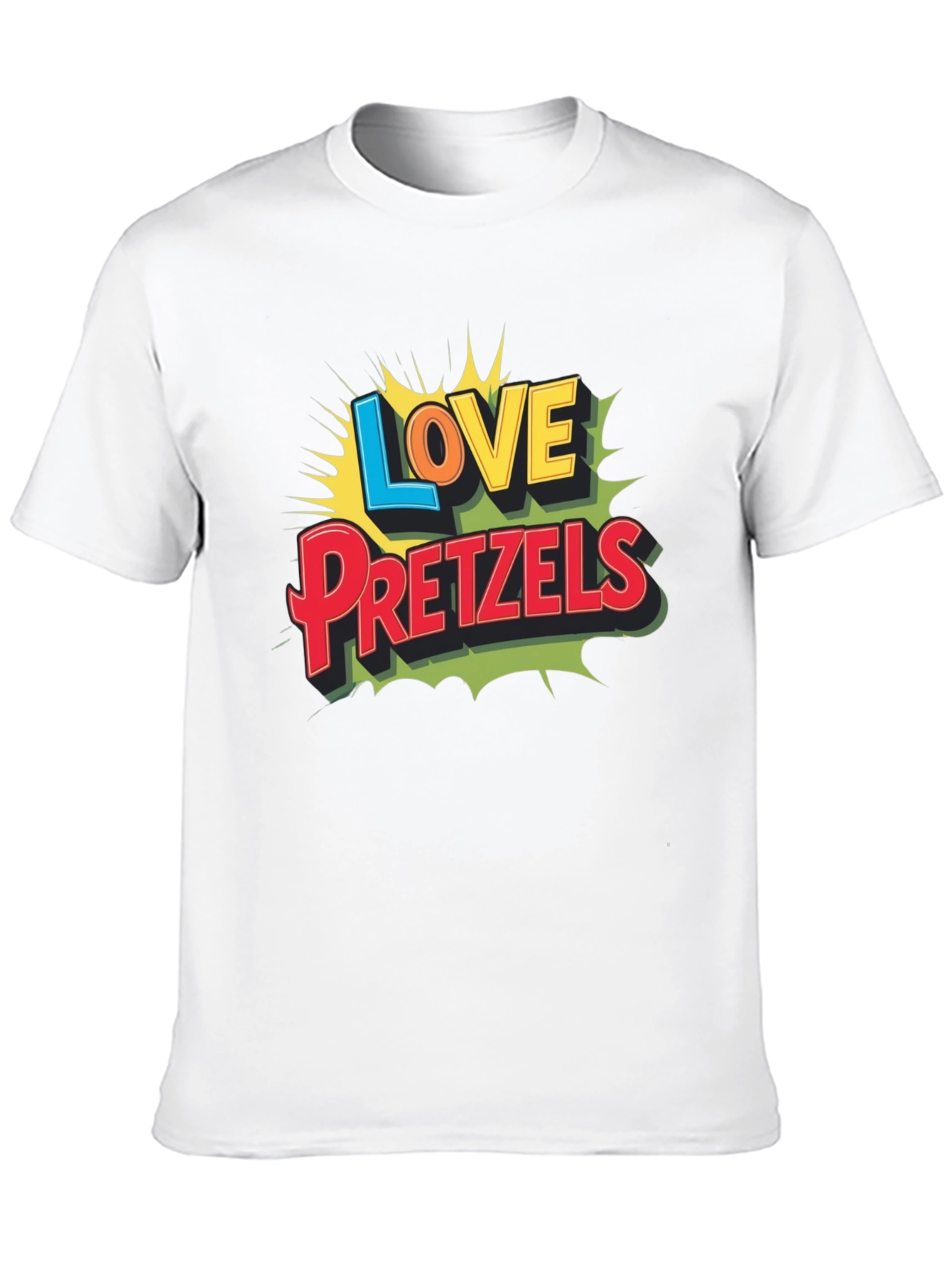 Black Love Pretzels Graphic Tee - Novelty Food Shirt view 10