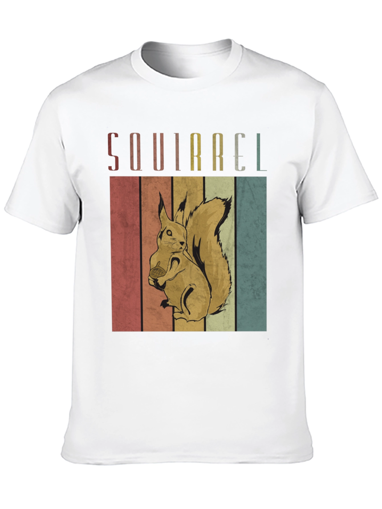 Black Retro Squirrel T-Shirt - Unique Vintage Animal Tee view 10