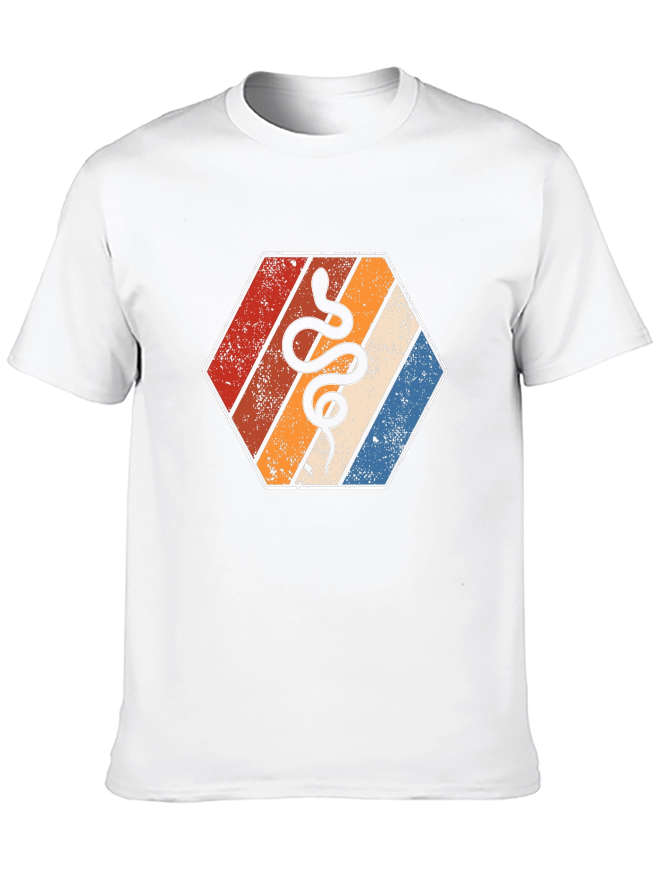 Black Retro Snake Hexagon Tee view 10