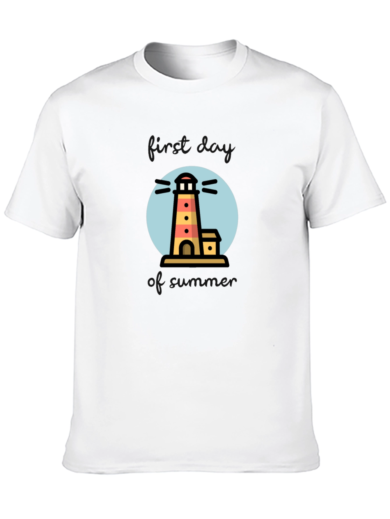 Black Lighthouse Graphic Print Black T-Shirt view 10