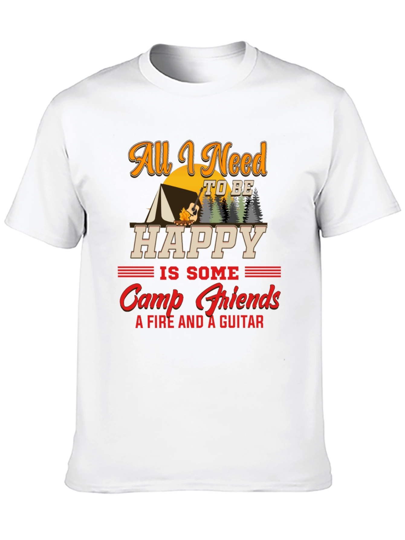 Black Camping Lover T-Shirt - All I Need to be Happy view 10