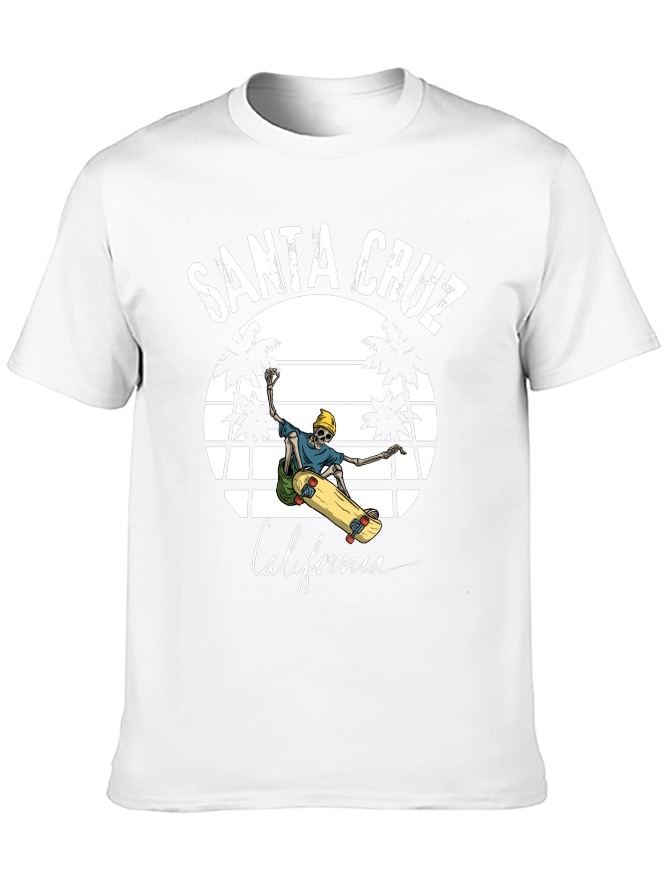 Santa Cruz California Skeleton Skateboarder T-Shirt - 10
