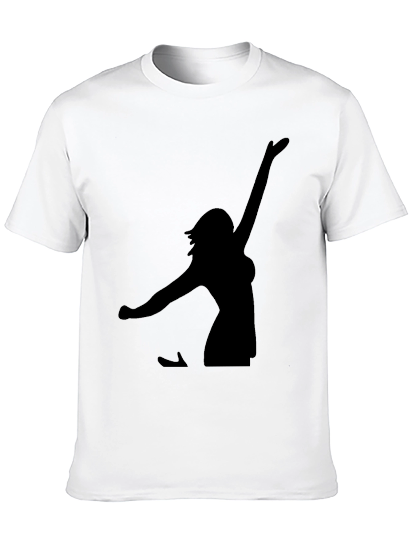 Black Silhouette Graphic Tee - Black Cotton Blend view 10