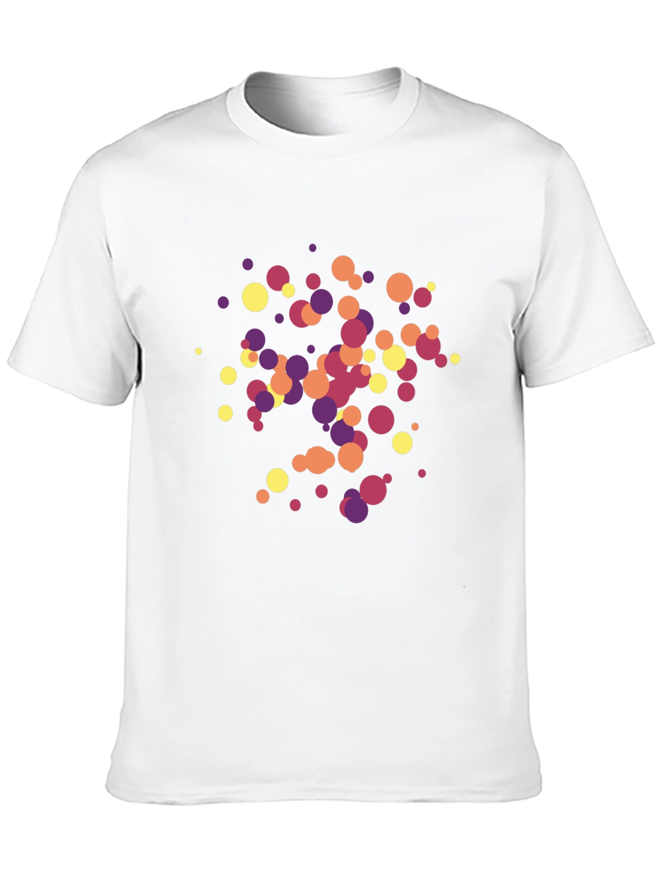 Black Abstract Circles Black T-Shirt view 10