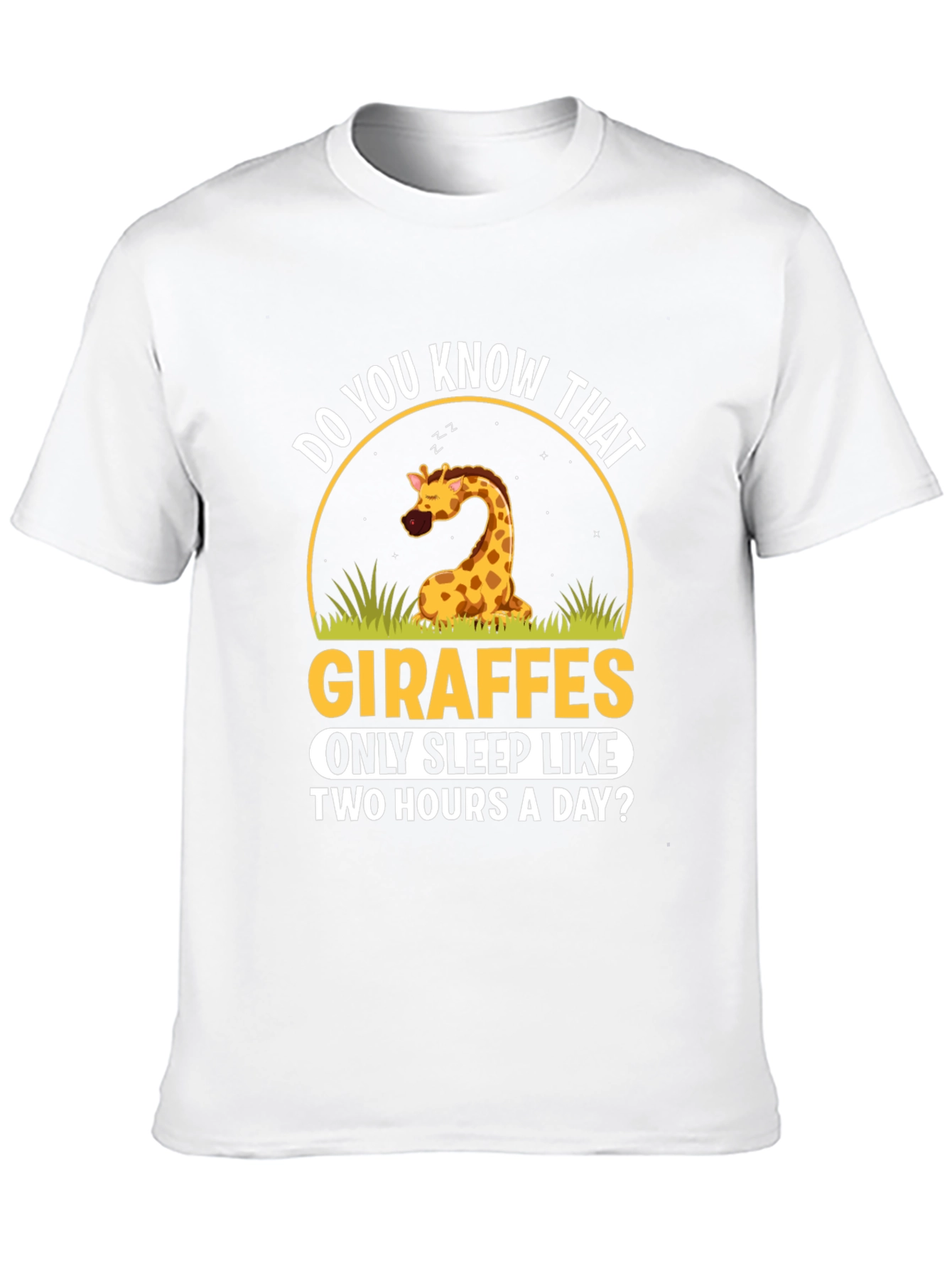 Black Giraffe Sleep T-Shirt - Do You Know That? Funny Graphic Tee view 10