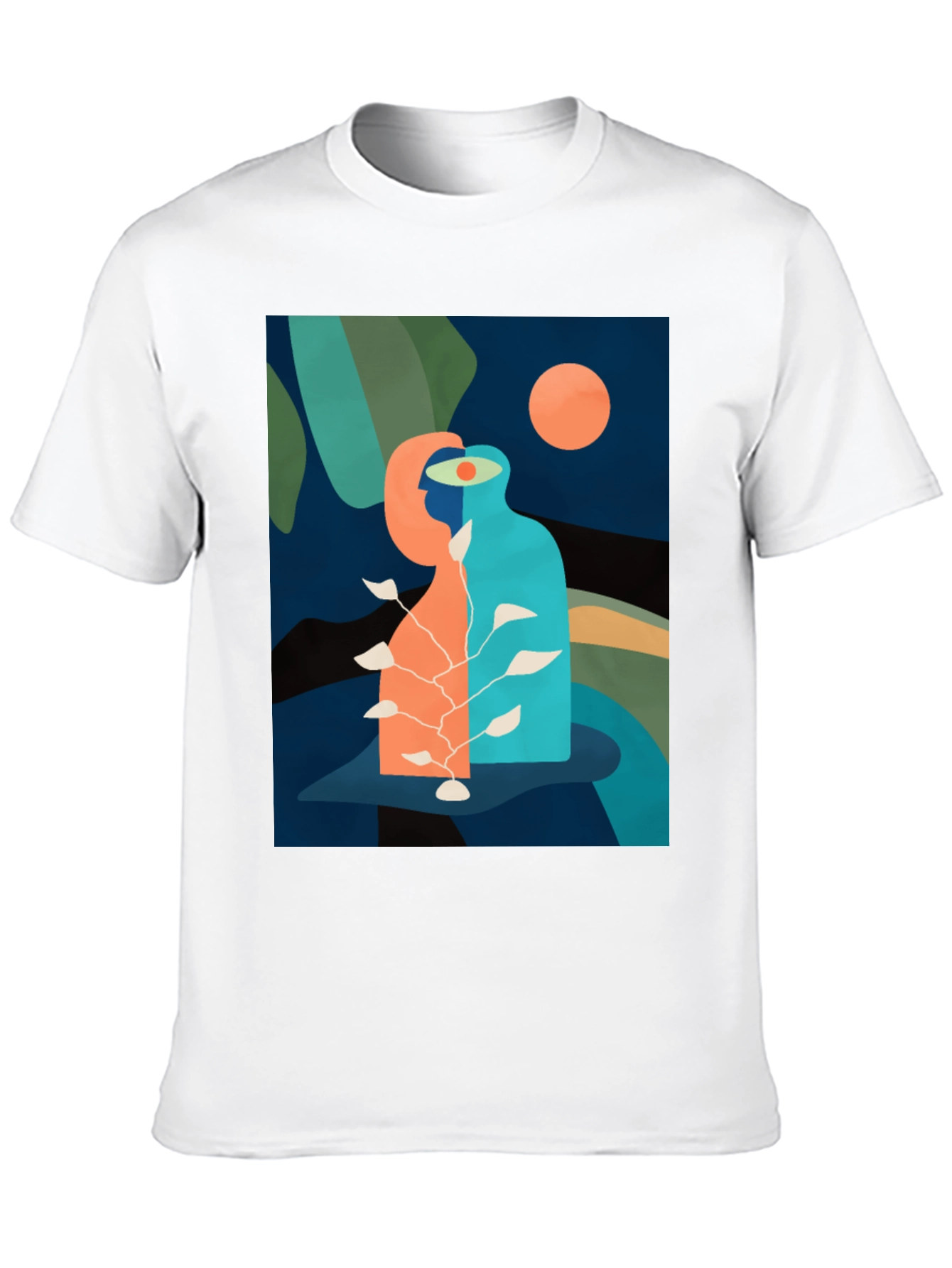 Black Abstract Art Graphic Tee - Modern Design, Unisex Fit view 10