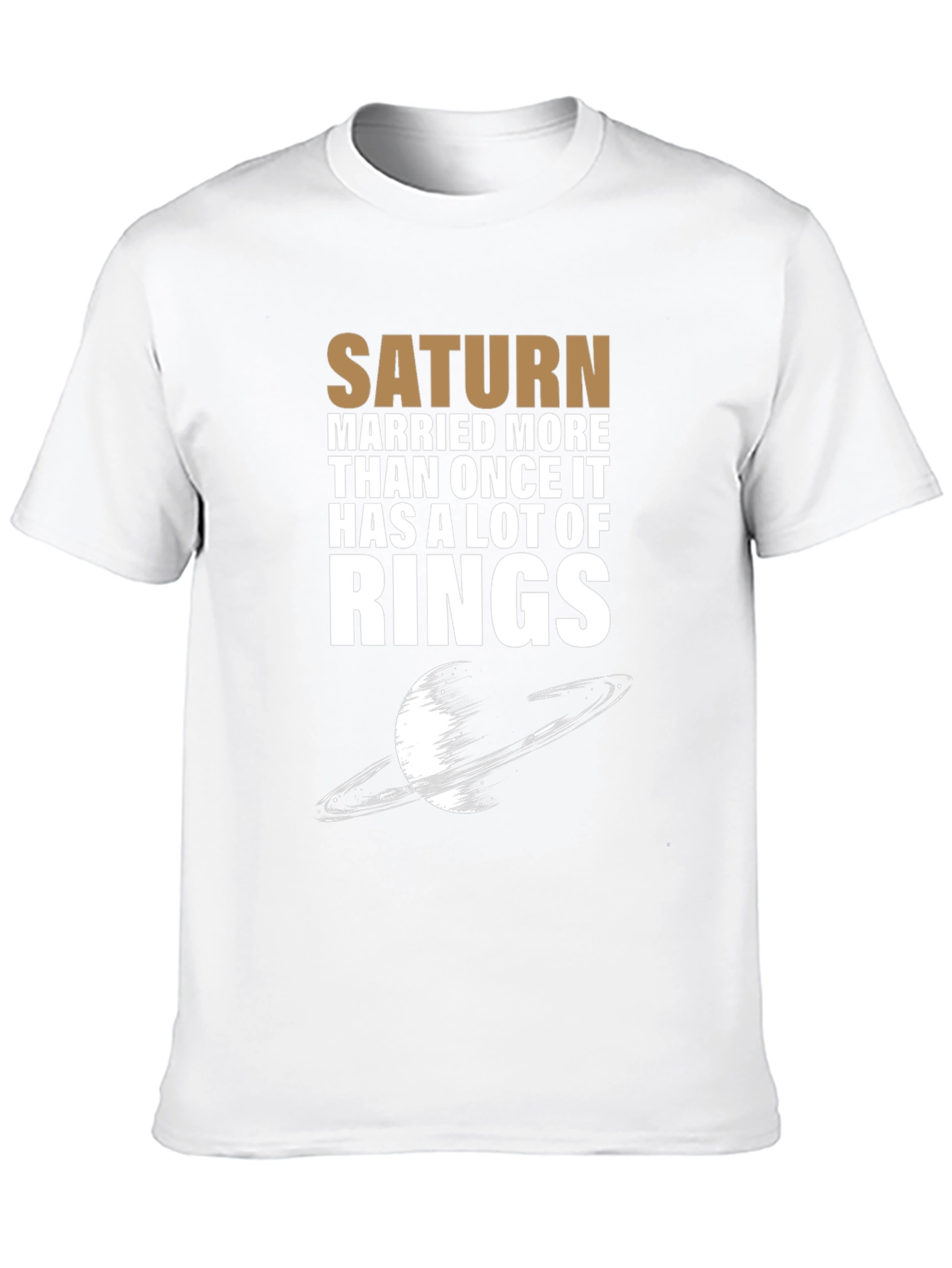 Black Saturn Rings Graphic Novelty T-Shirt view 10