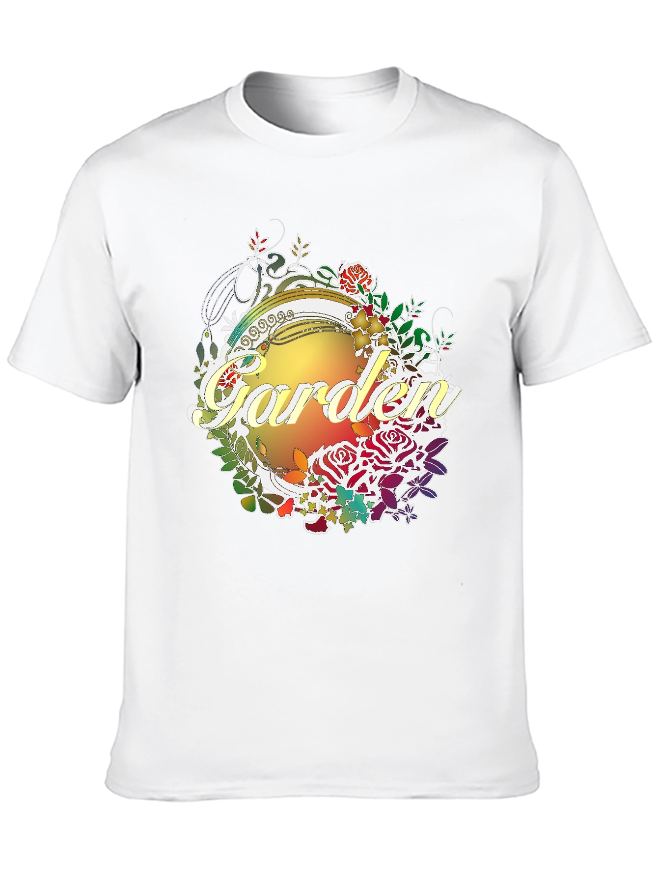 Black Garden Graphic Black T-Shirt view 10