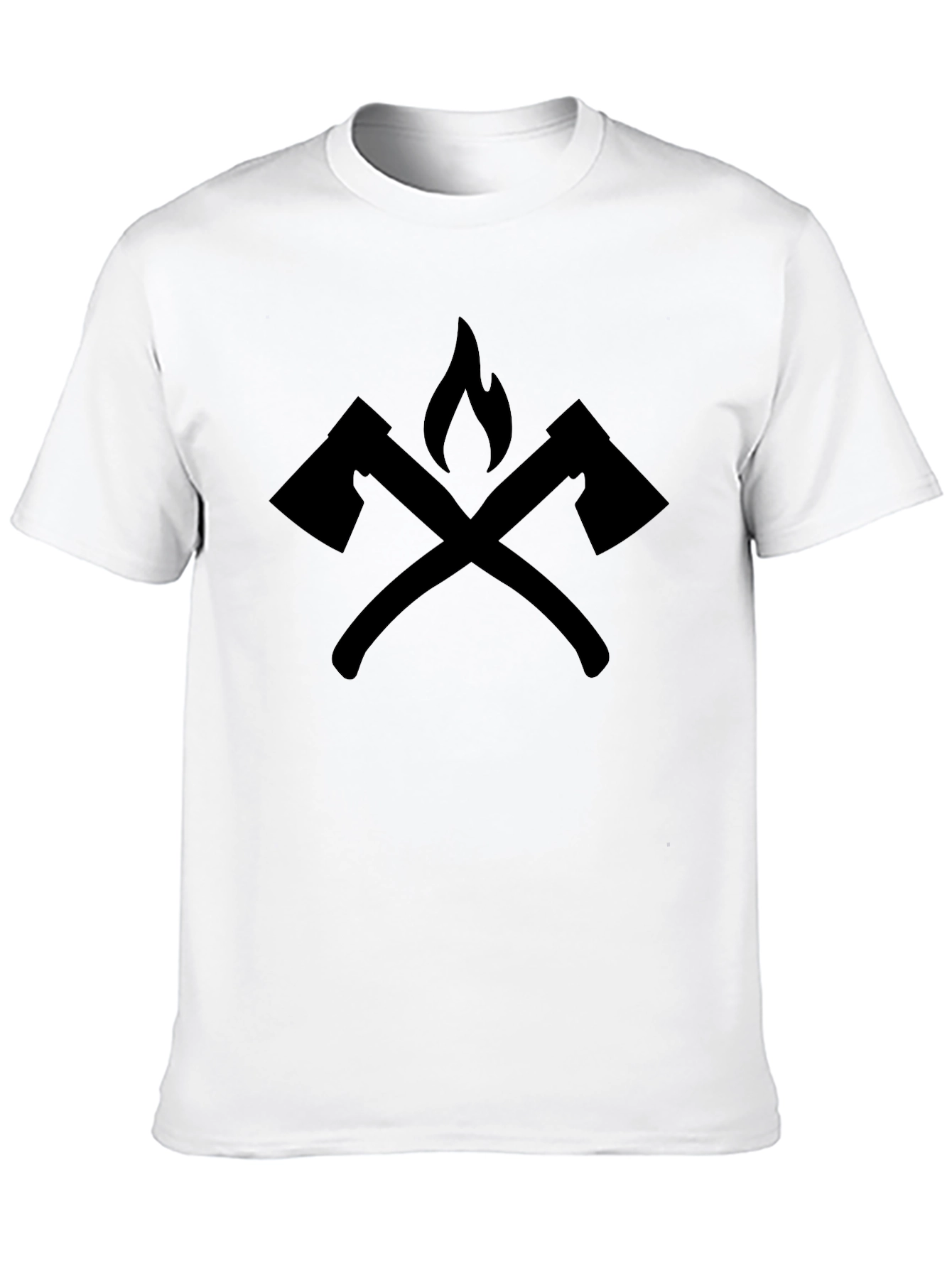 Black Axe & Flame Graphic Tee - Mens Black Short Sleeve Shirt view 10