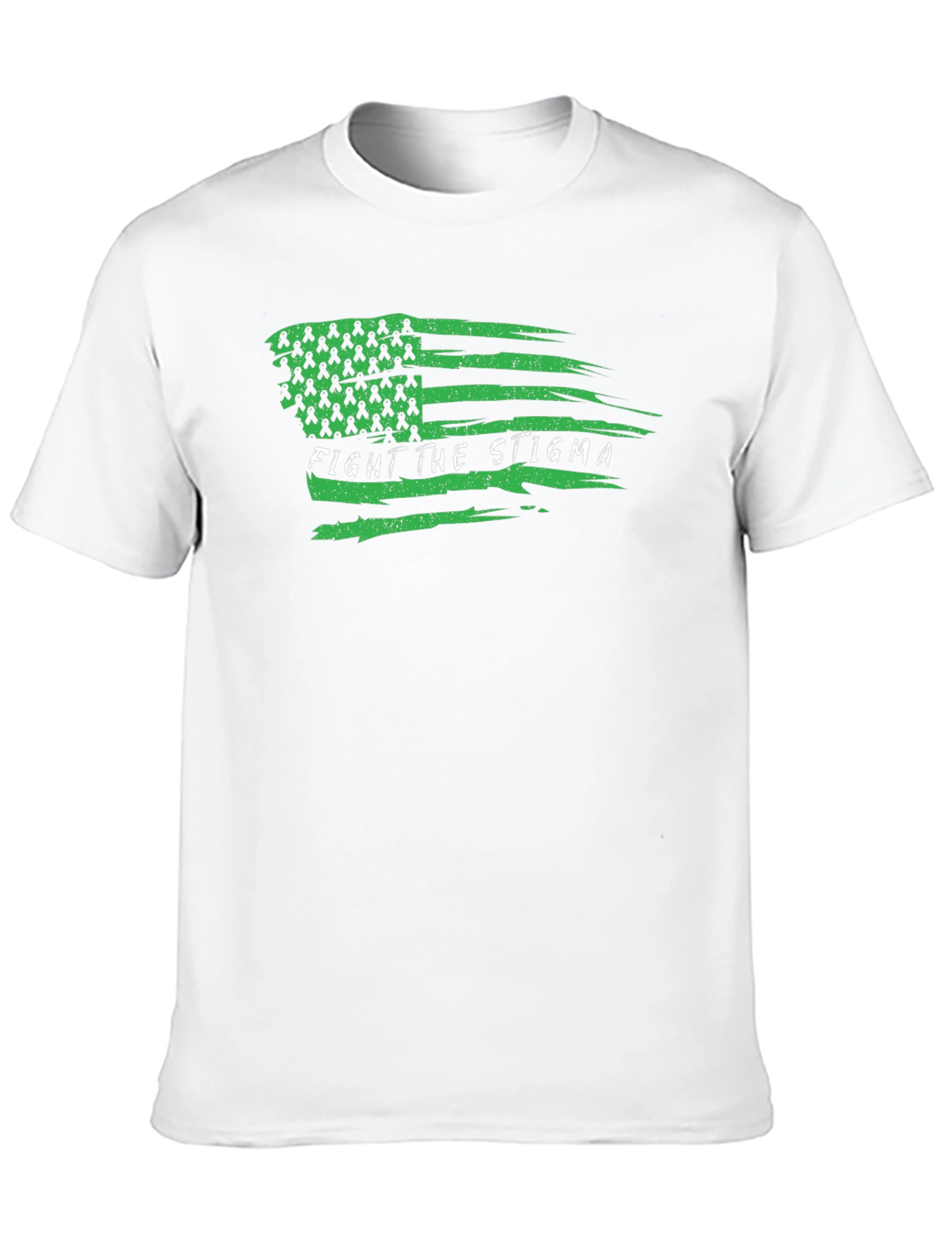 Black Fight the Stigma Mental Health Awareness T-Shirt view 10