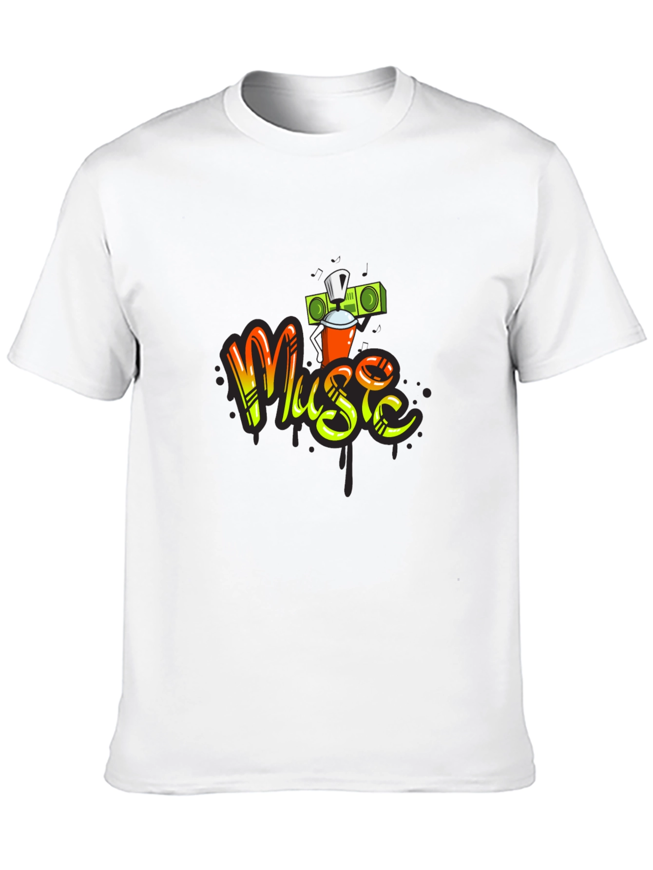 Black Music Graffiti T-Shirt - Urban Style Tee view 10