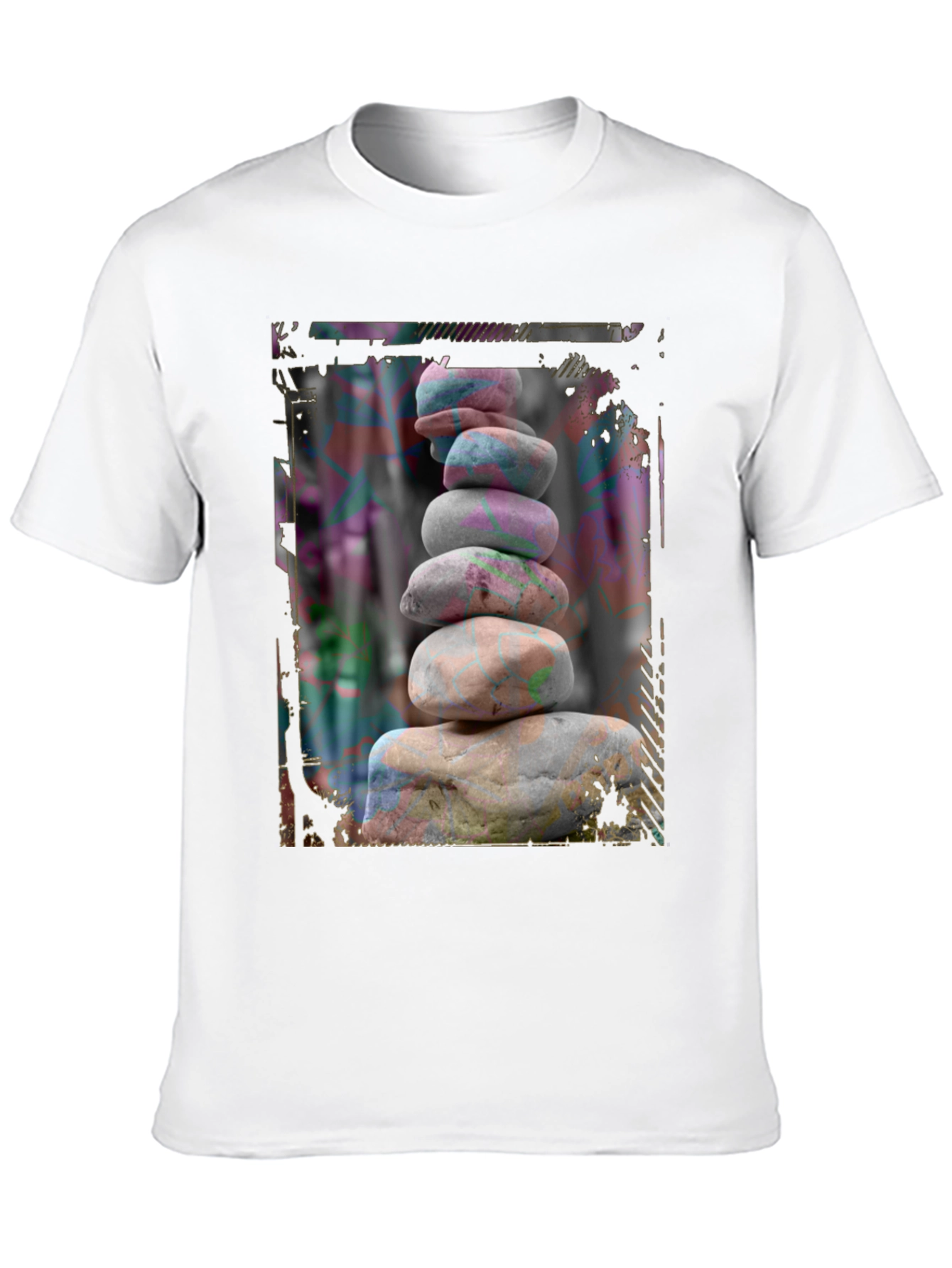 Black Zen Stone Stack Graphic Tee view 10