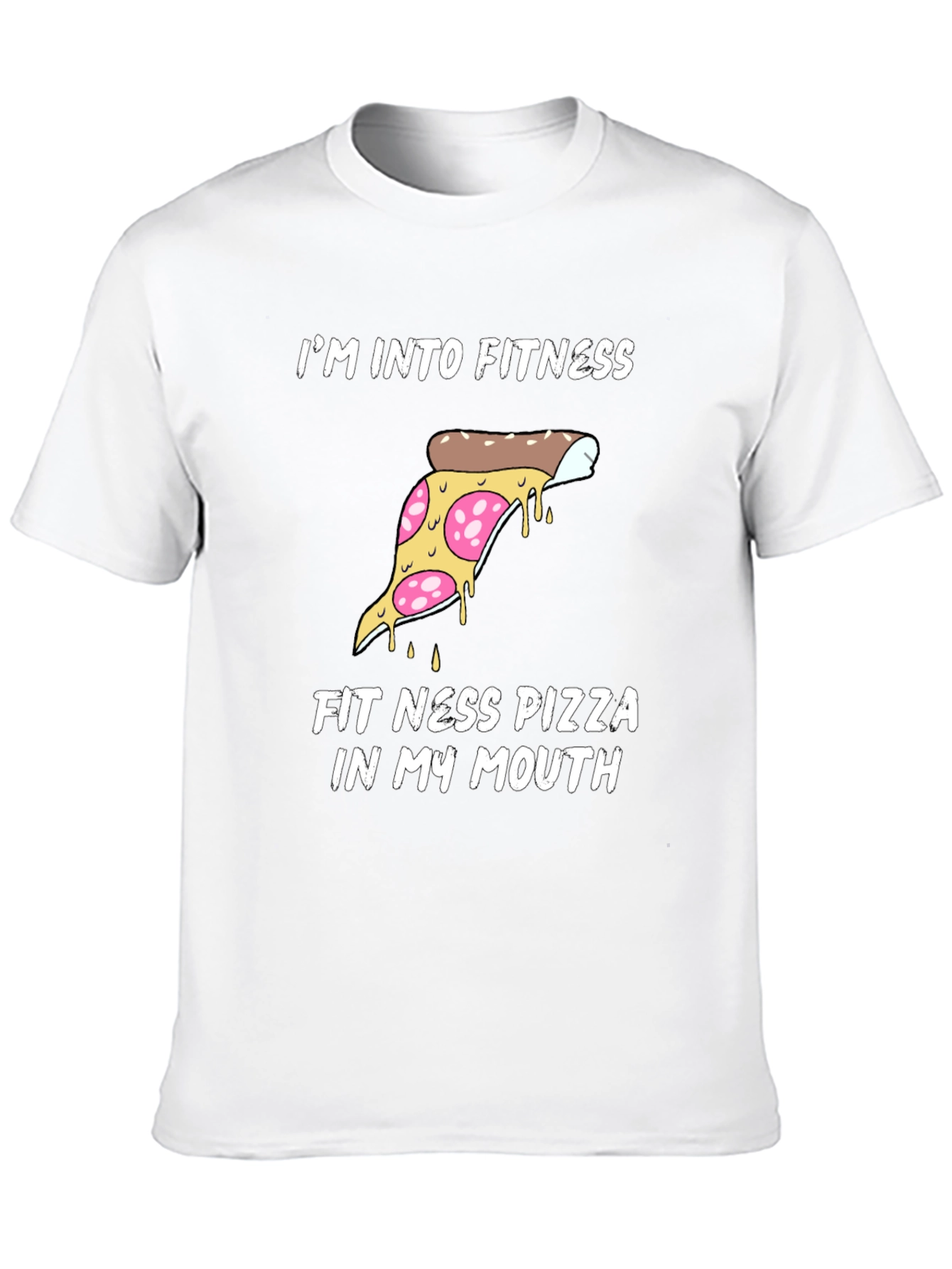 Black Fitness Pizza Graphic Tee - Funny Workout Shirt view 10