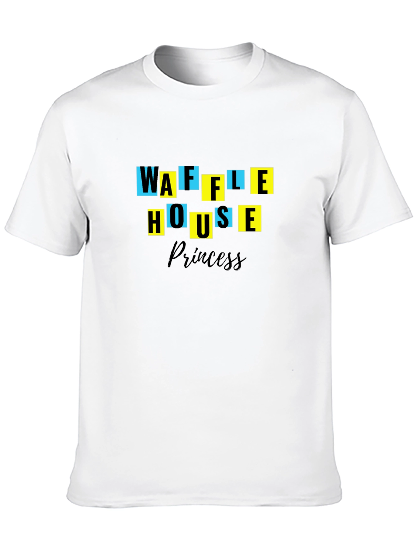 Black Waffle House Princess Black T-Shirt view 10