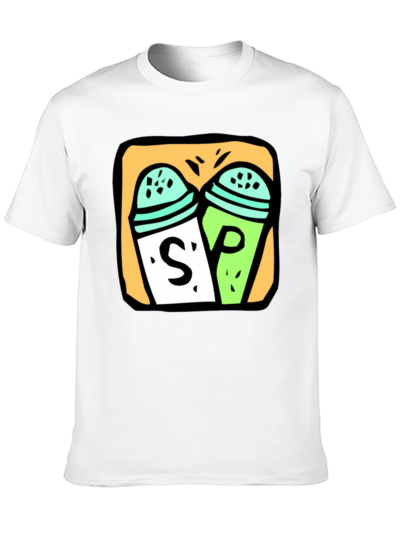 Black Salt & Pepper Graphic Tee - Black Cotton T-Shirt view 10