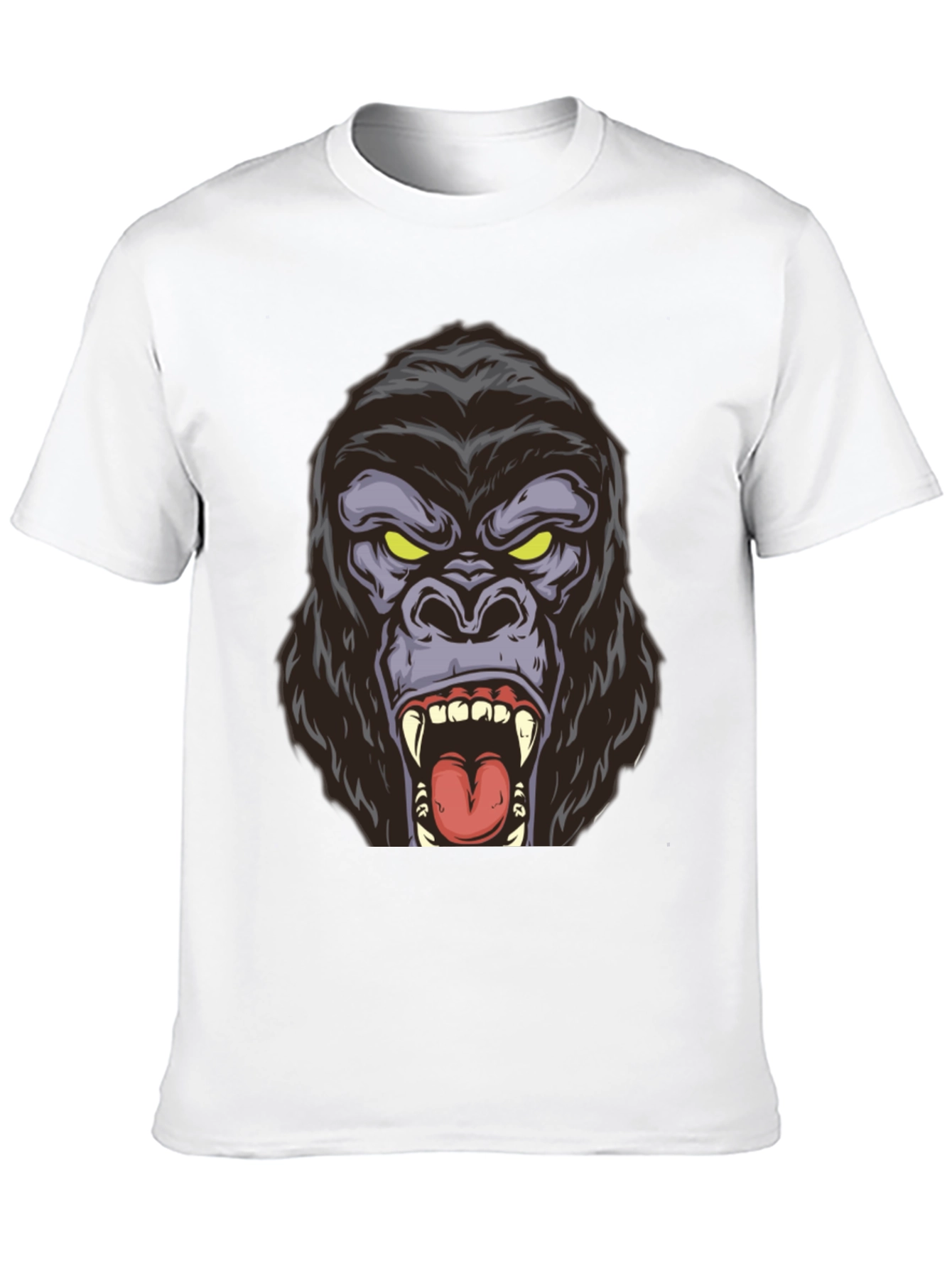 Black Roaring Gorilla Graphic Tee - Bold Black Shirt view 10