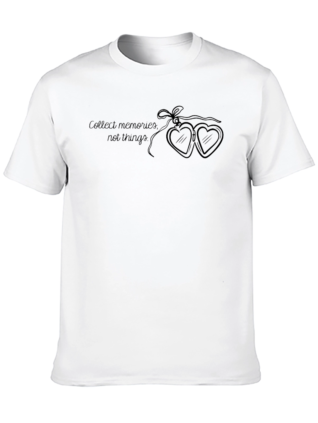 Black Collect Memories Tee - Heart Locket Design view 10